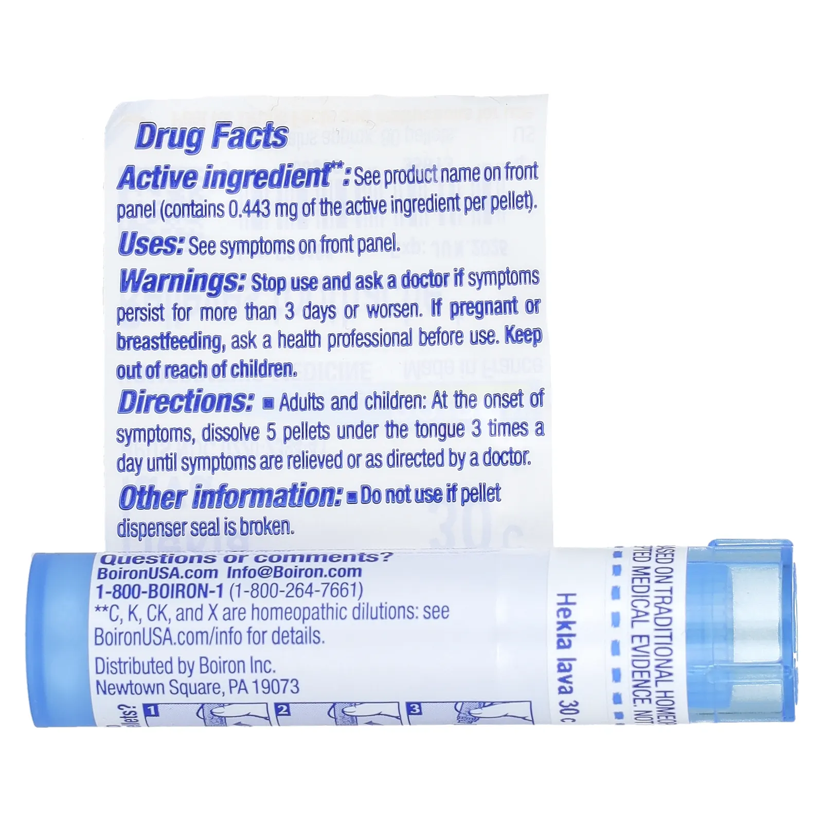 Boiron, Hekla Lava 30 C, прибл. 80 гранул