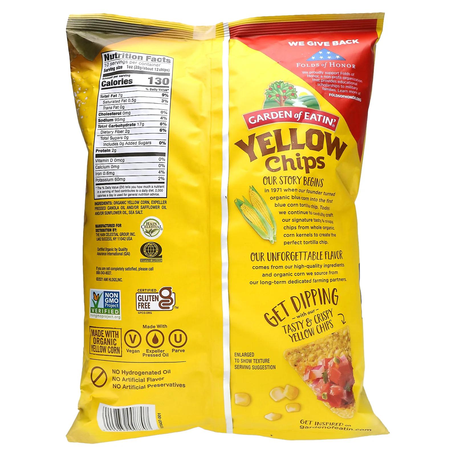Garden of Eatin', чипсы из желтой кукурузы, 283 г (10 унций)