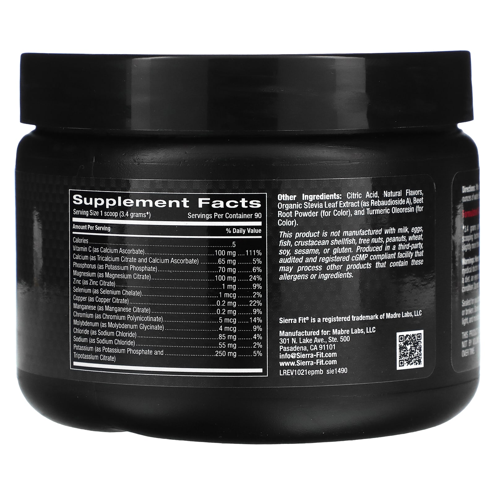 Sierra Fit, Порошок электролитов со вкусом ягодного ассорти, 0 калорий, 291 г (10,3 унции)