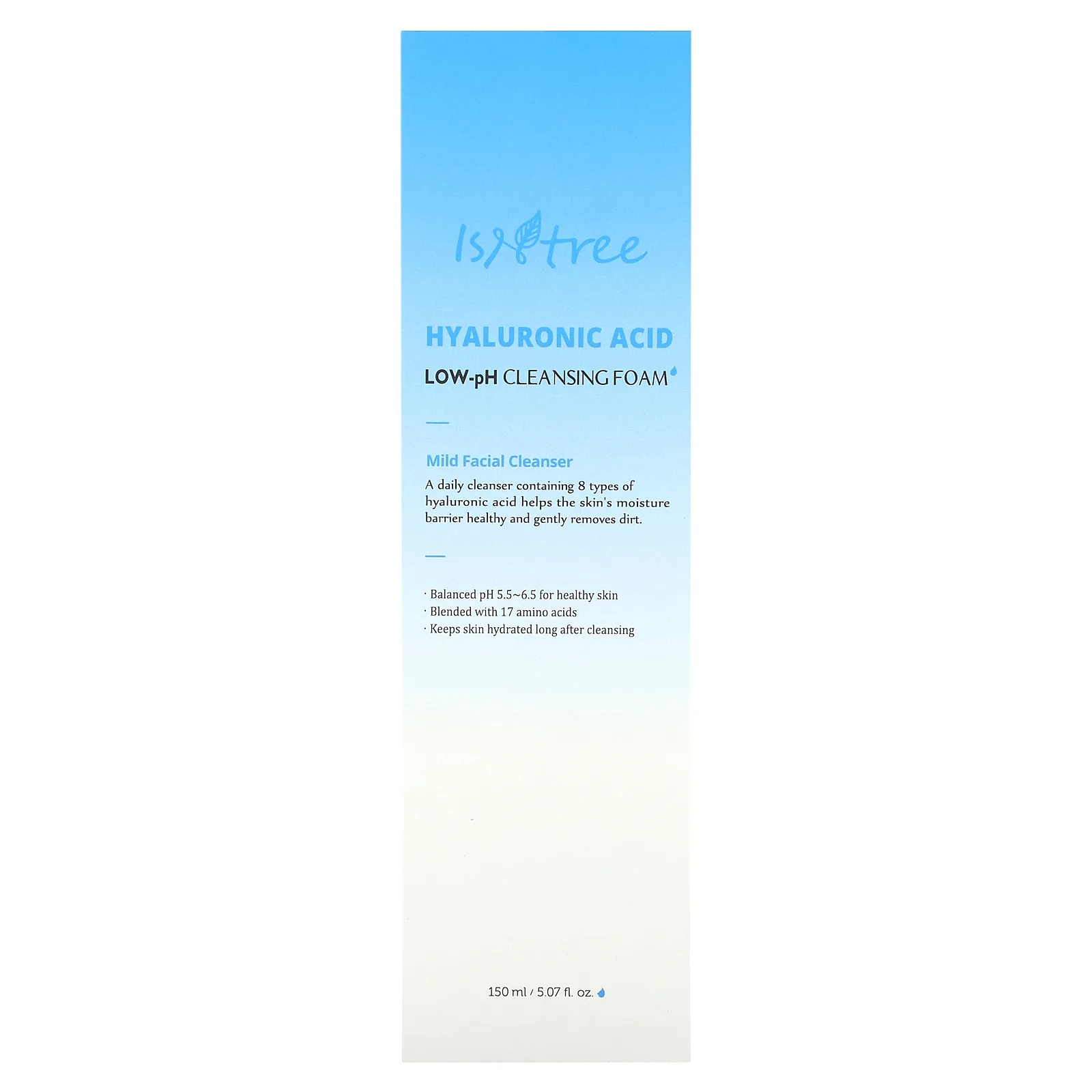 ISNtree, Гиалуроновая кислота, очищающая пенка с низким уровнем pH, 150 мл (5,07 жидк. Унции)