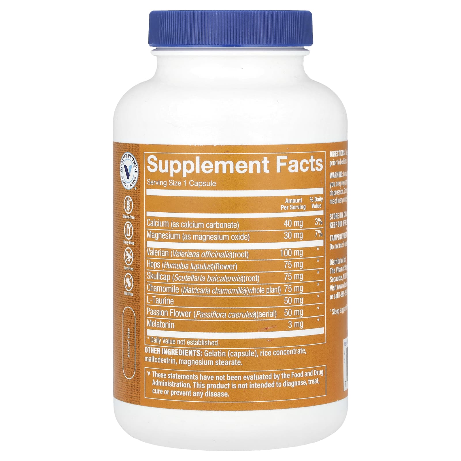 The Vitamin Shoppe, Snooze-In с мелатонином, 240 капсул