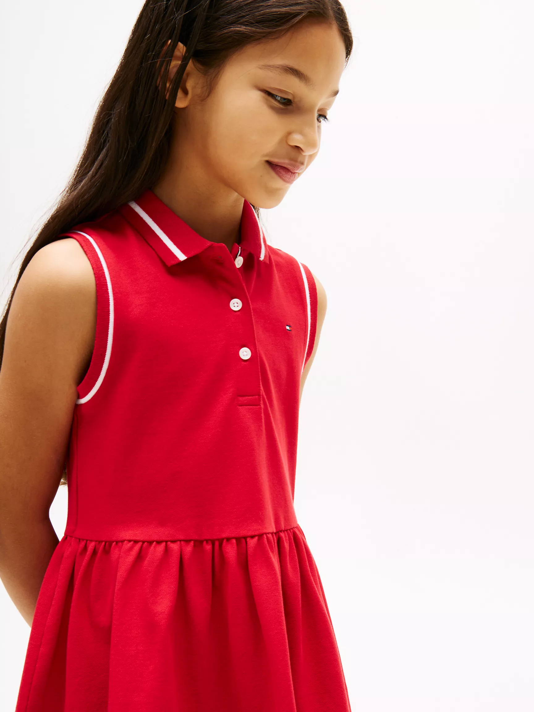 Платье для девочек Tommy Hilfiger, Детское эластичное поло-платье без рукавов