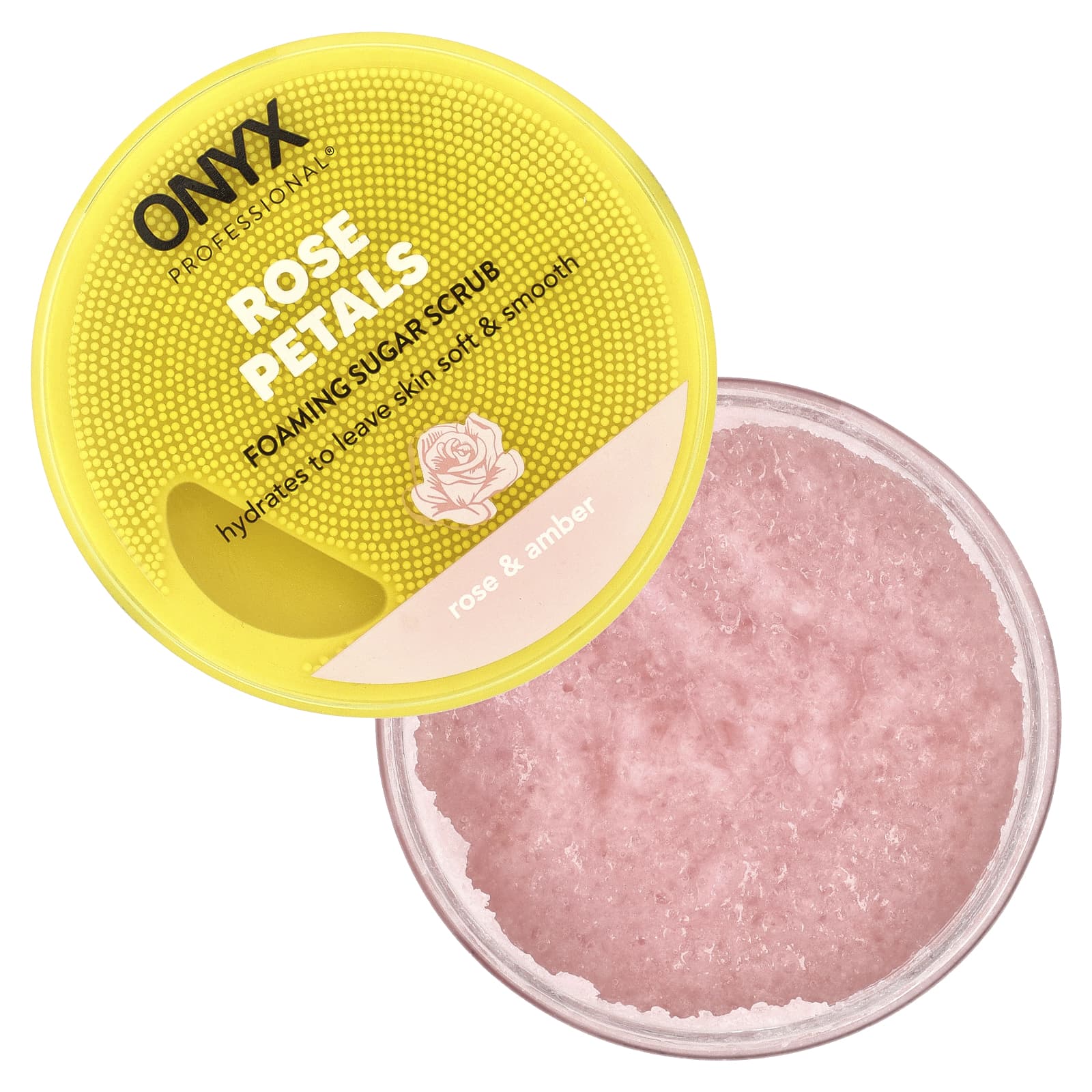 Onyx Professional, Rose Petals, сахарный скраб с пеной, роза и янтарь, 453 г (16 унций)
