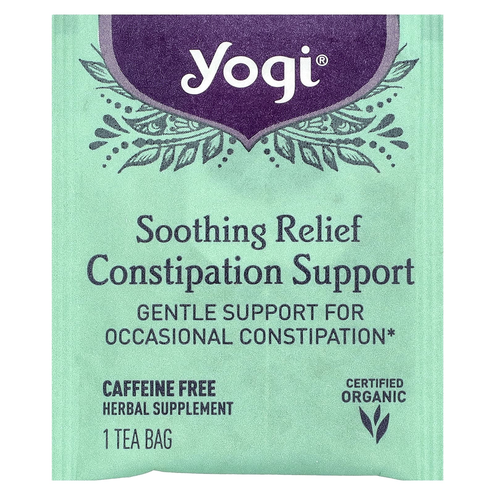 Yogi Tea, Успокаивающее средство для облегчения запоров, без кофеина, 16 чайных пакетиков, 32 г (1,12 унции)