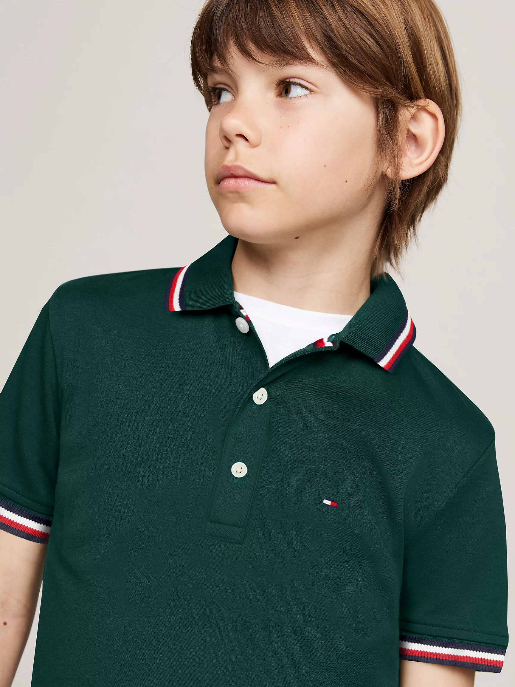 Рубашка-поло для мальчиков Tommy Hilfiger, Детское поло с коротким рукавом и влагоотводящей технологией Tommy