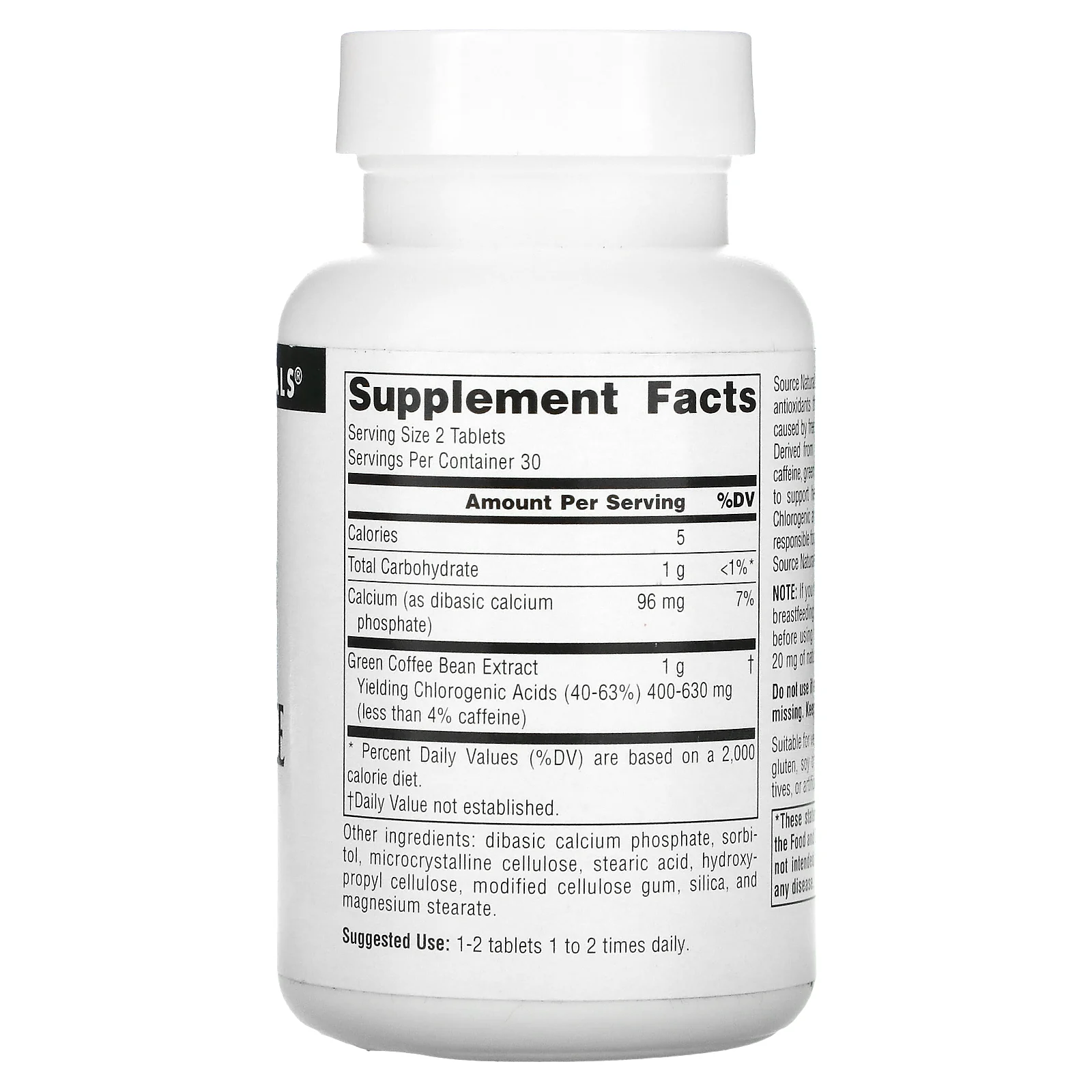 Source Naturals, Экстракт зеленого кофе, 500 мг, 60 таблеток