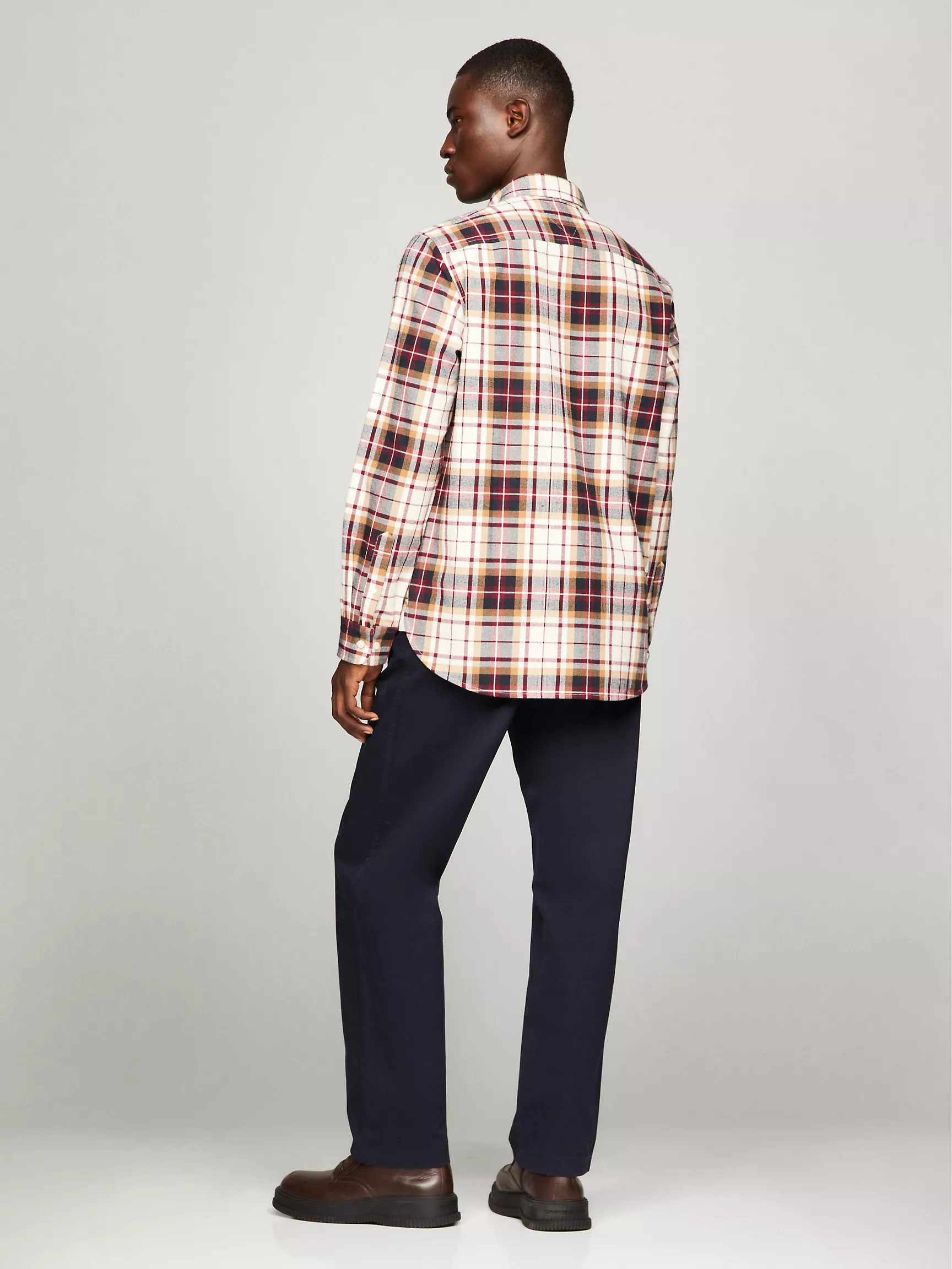 Мужская рубашка Tommy Hilfiger, Фланелевая рубашка стандартного кроя в классическую клетку