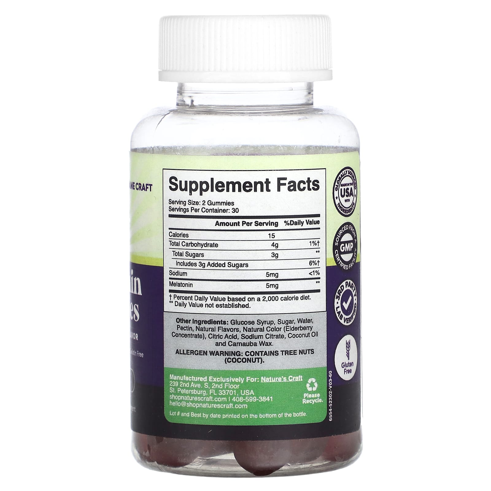 Nature's Craft, жевательные таблетки с мелатонином, со вкусом клубники, 60 жевательных таблеток