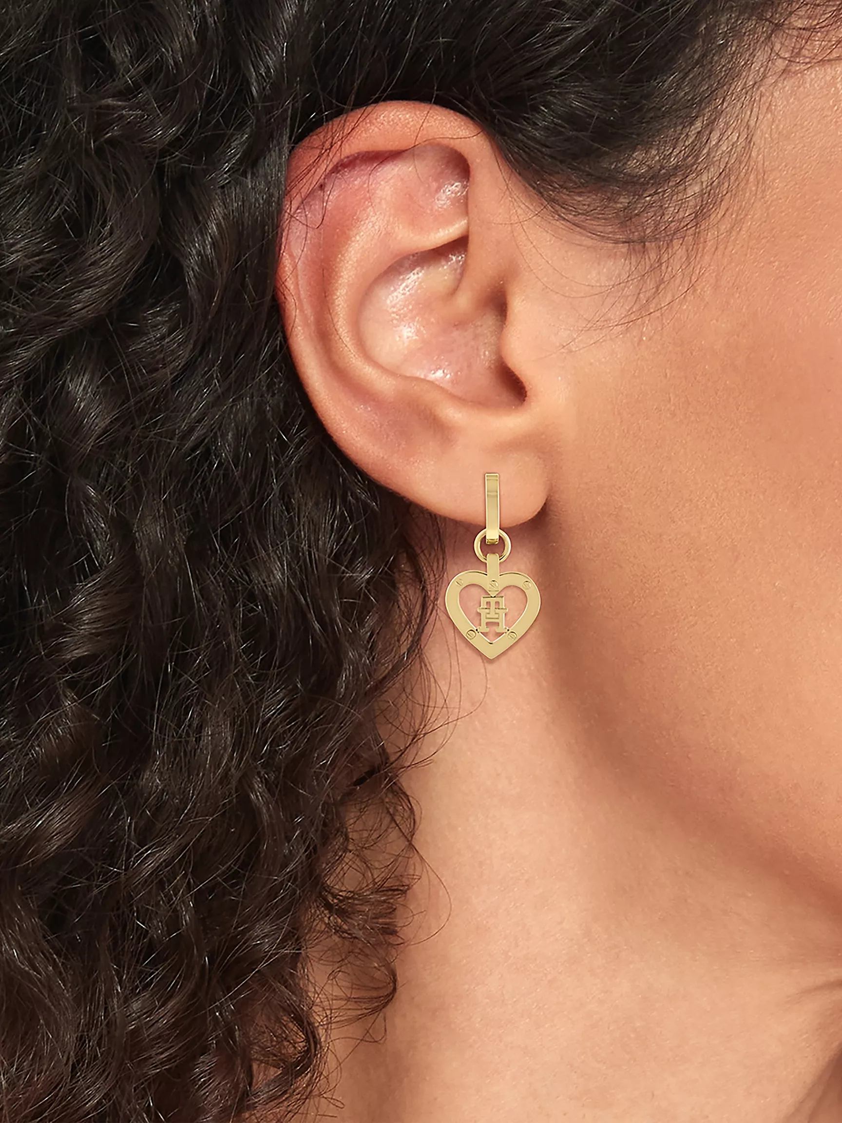 Женская серьга Tommy Hilfiger, Серьги-сердечки Monogram