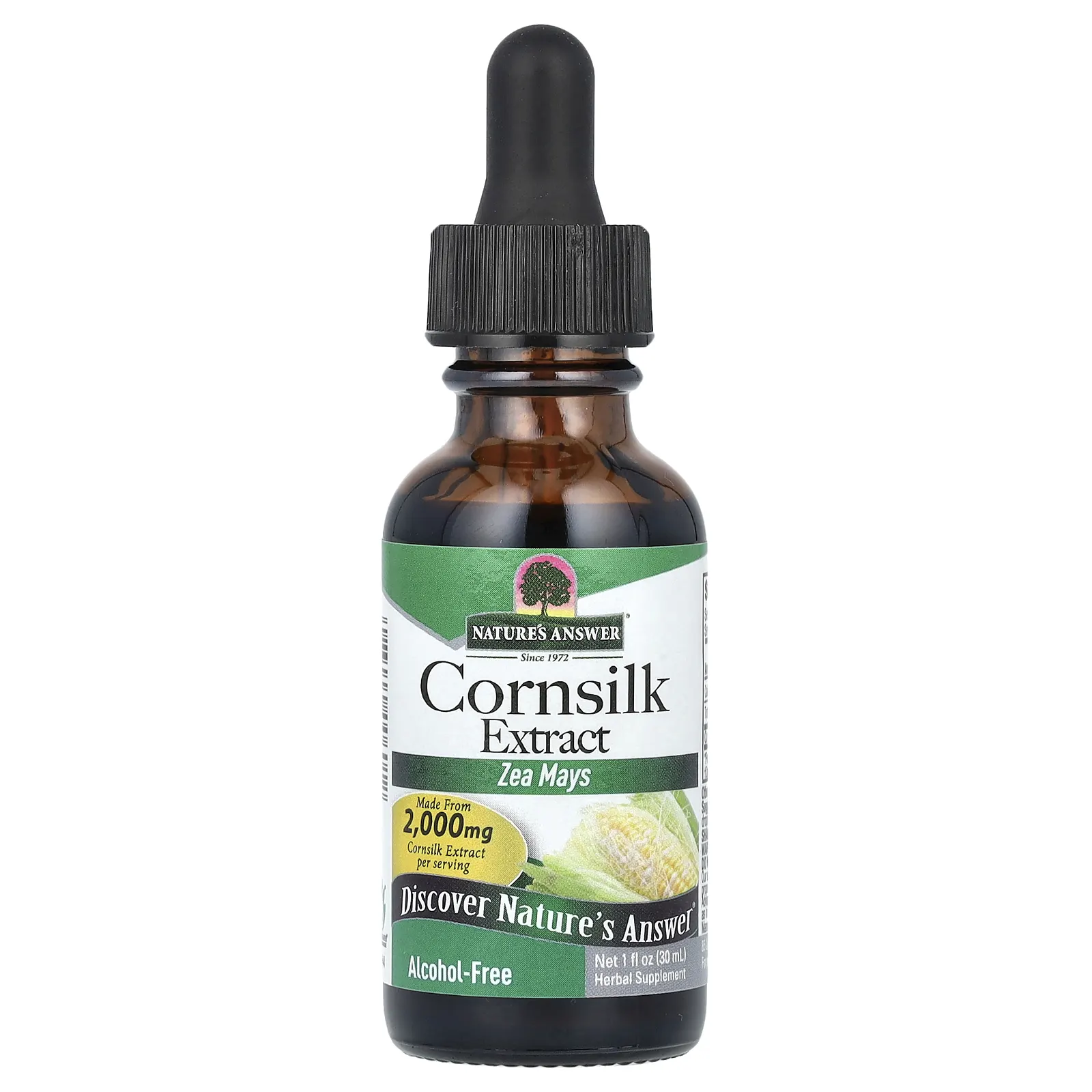 Nature's Answer, экстракт кукурузных рылец, без спирта, 2000 мг, 30 мл (1 жидк. унция)