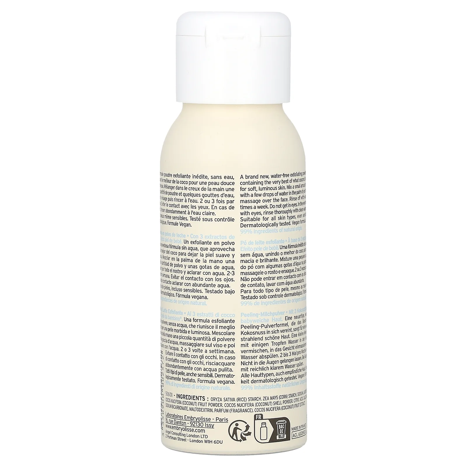 Embryolisse, отшелушивающее молочко в порошке, 40 г (1,41 унции)