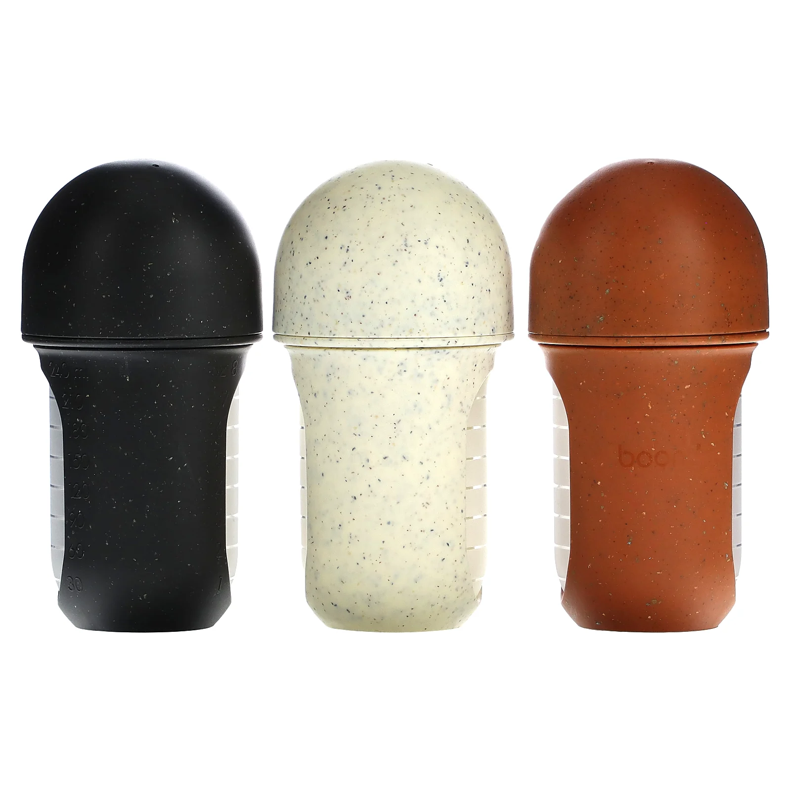 Boon, Nursh, силиконовый флакон, средний, для детей от 3 месяцев, 3 флакона, 236 мл (8 унций)