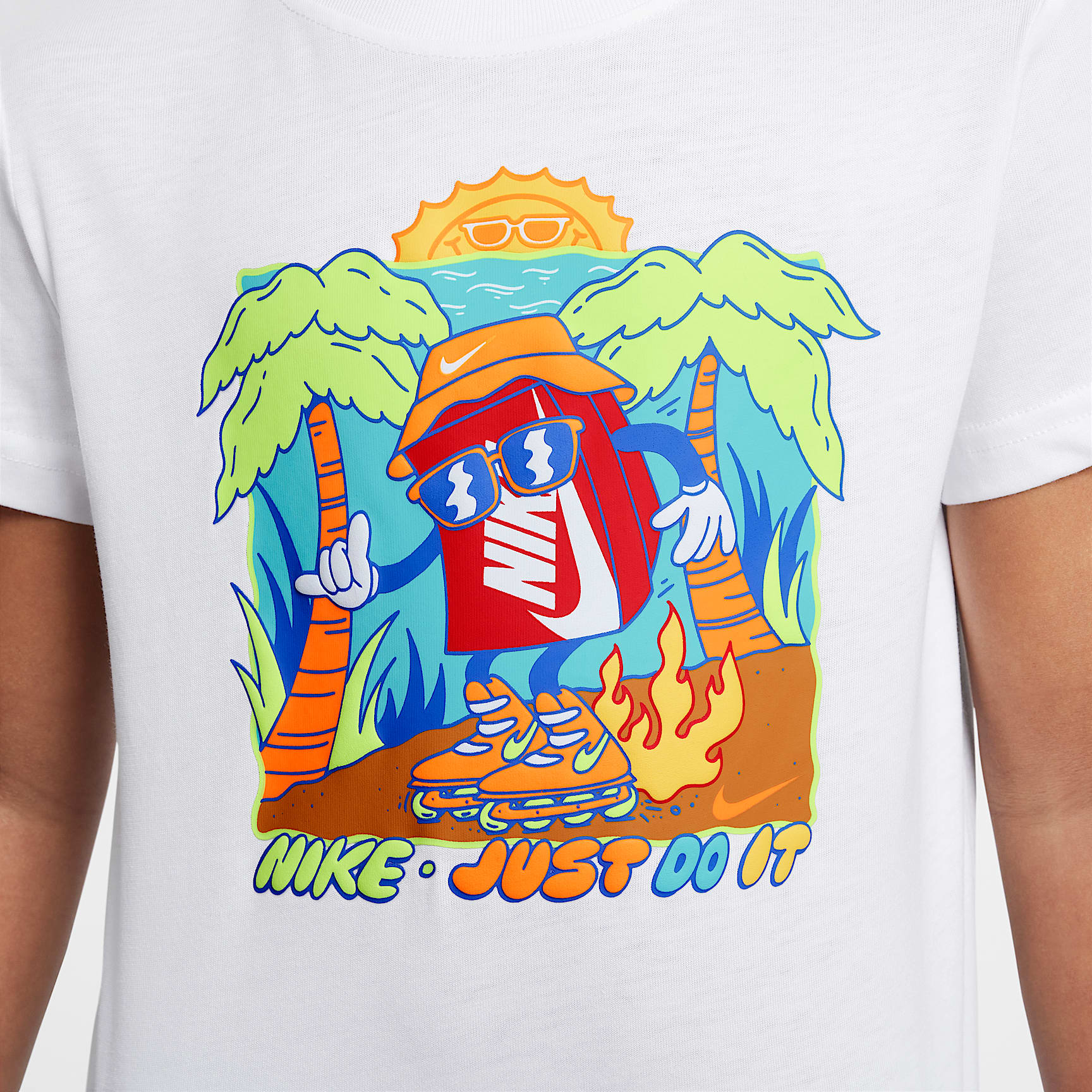 Nike Little Kids' Boxy Palm Tree T-Shirt