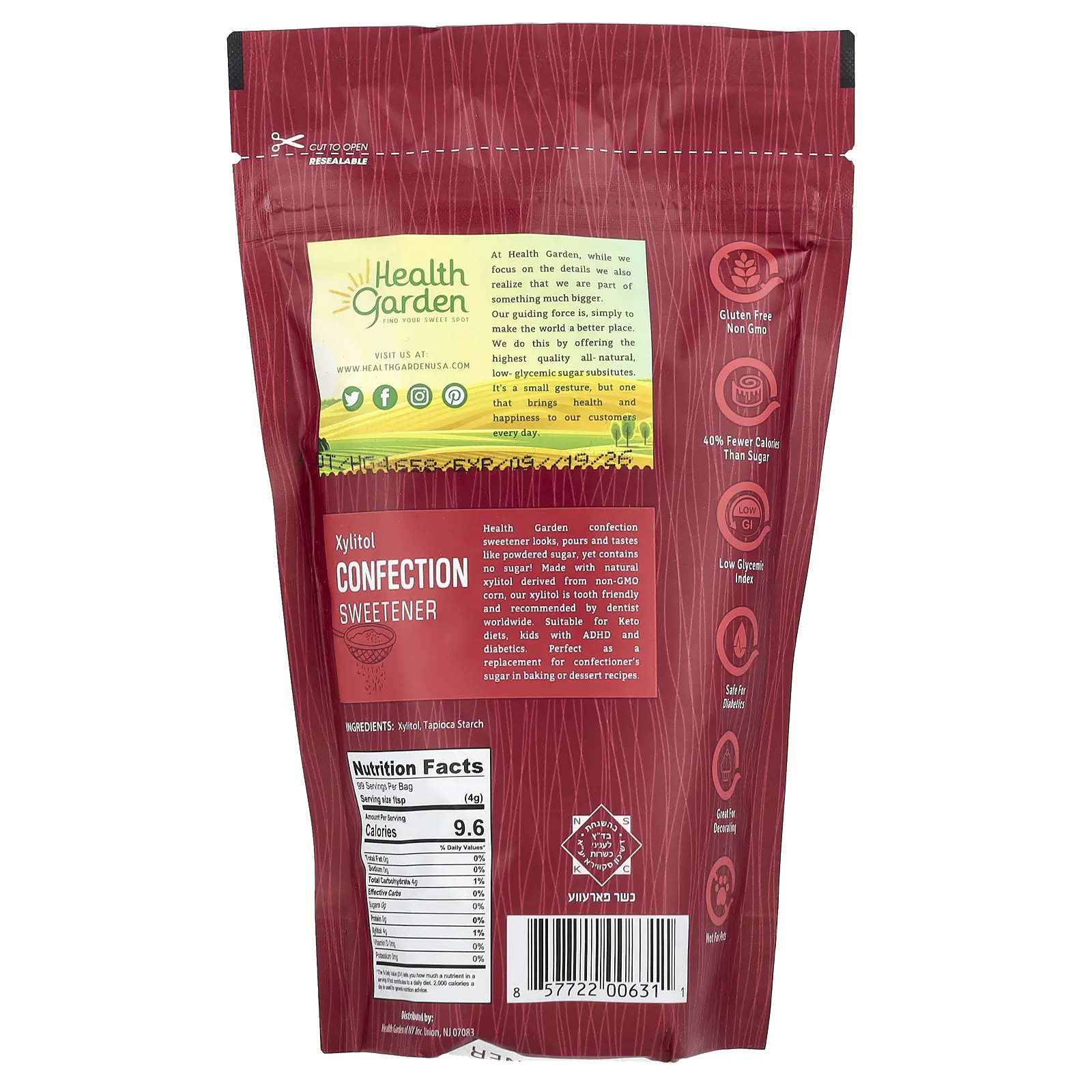 Health Garden, Ксилитоловый подсластитель для кондитерских изделий, 14 унций (397 г)