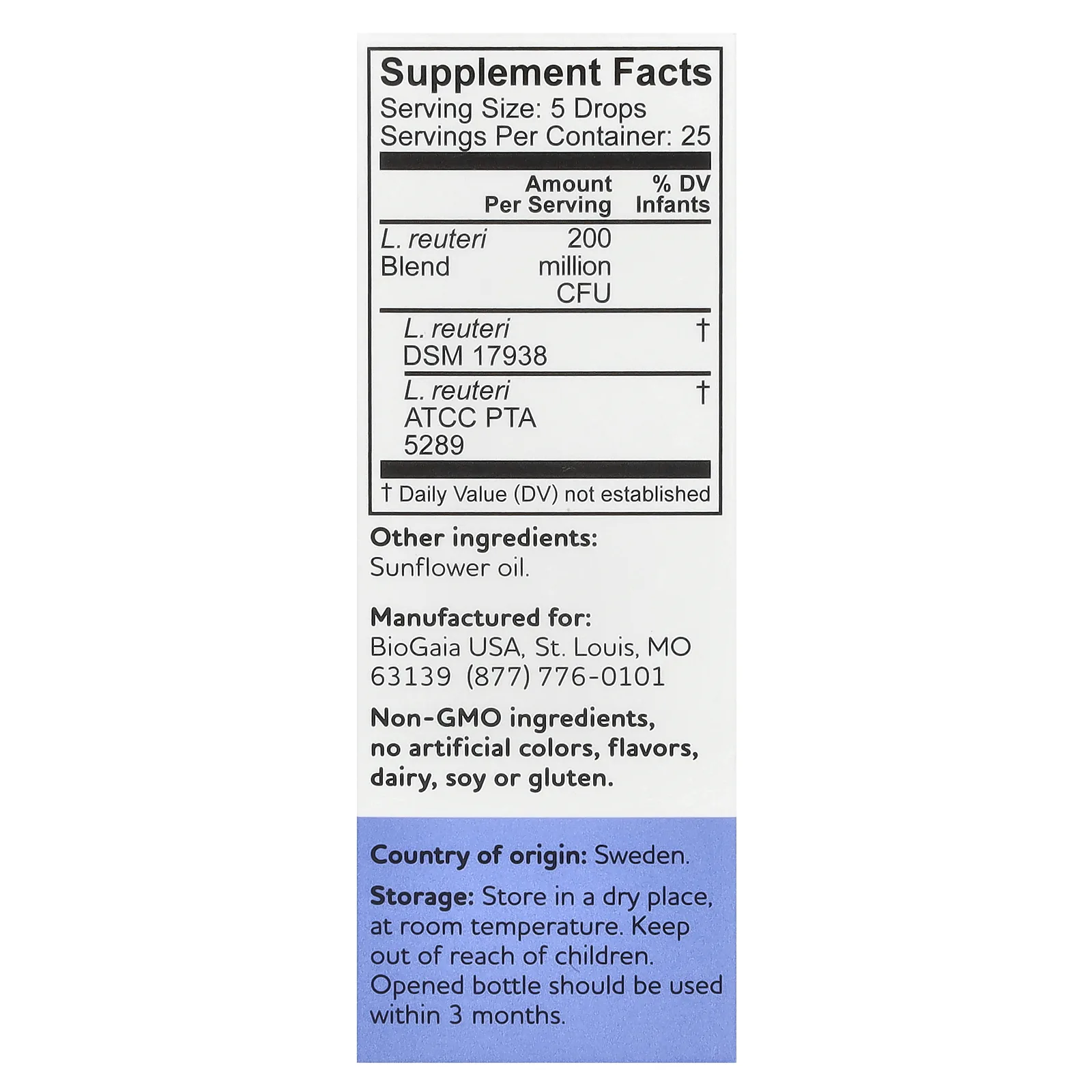 BioGaia, Nurture & Grow капли, для детей от 1 года, 5 мл (0,17 жидк. Унции)