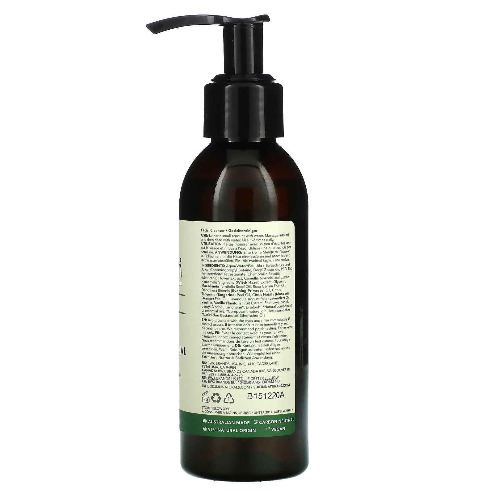 Sukin, пенка для умывания, 125 мл (4,23 жидк. унции)