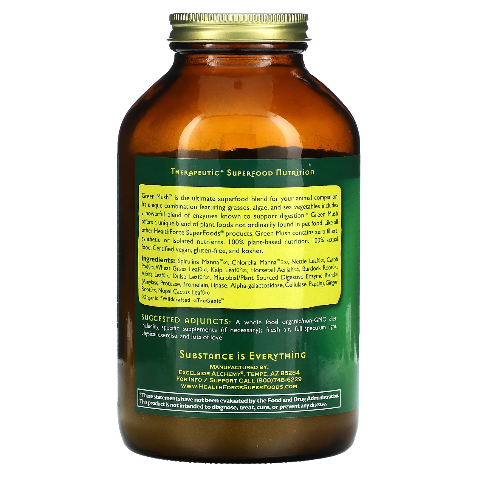 HealthForce Superfoods, Green Mush, добавка для вашего питомца, версия 5,5, 284 г (10 унций)