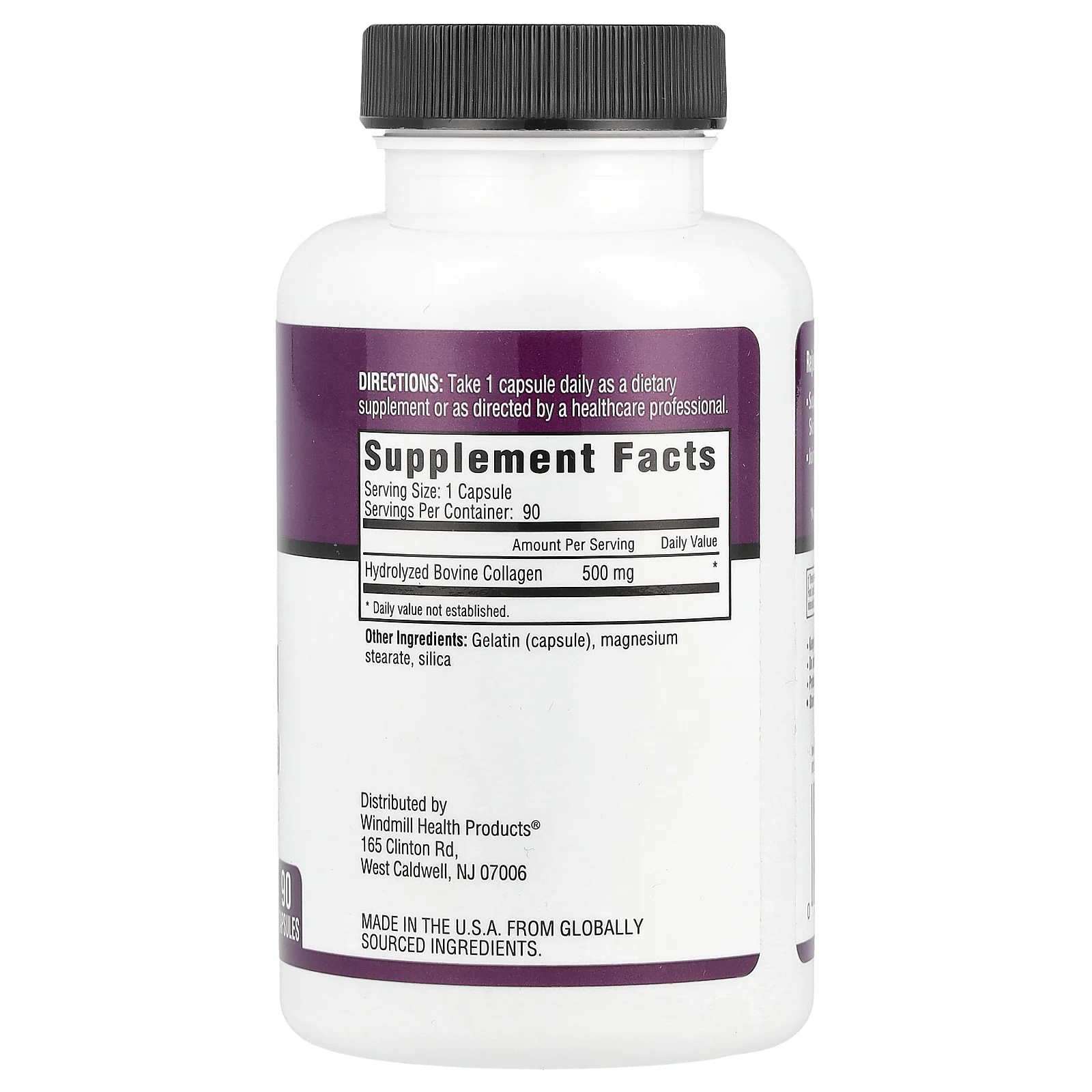 Rejuvicare, Super Collagen, гидролизат коллагена, 500 мг, 90 капсул