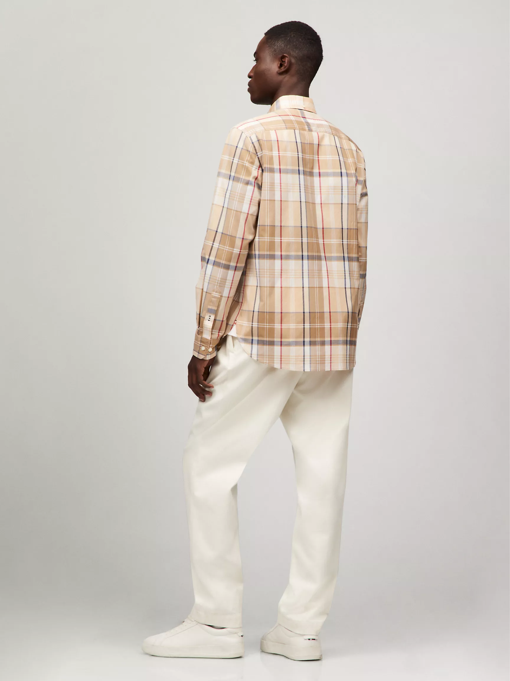 Мужская рубашка Tommy Hilfiger, Клетчатая рубашка стандартного кроя в стиле Colorblock