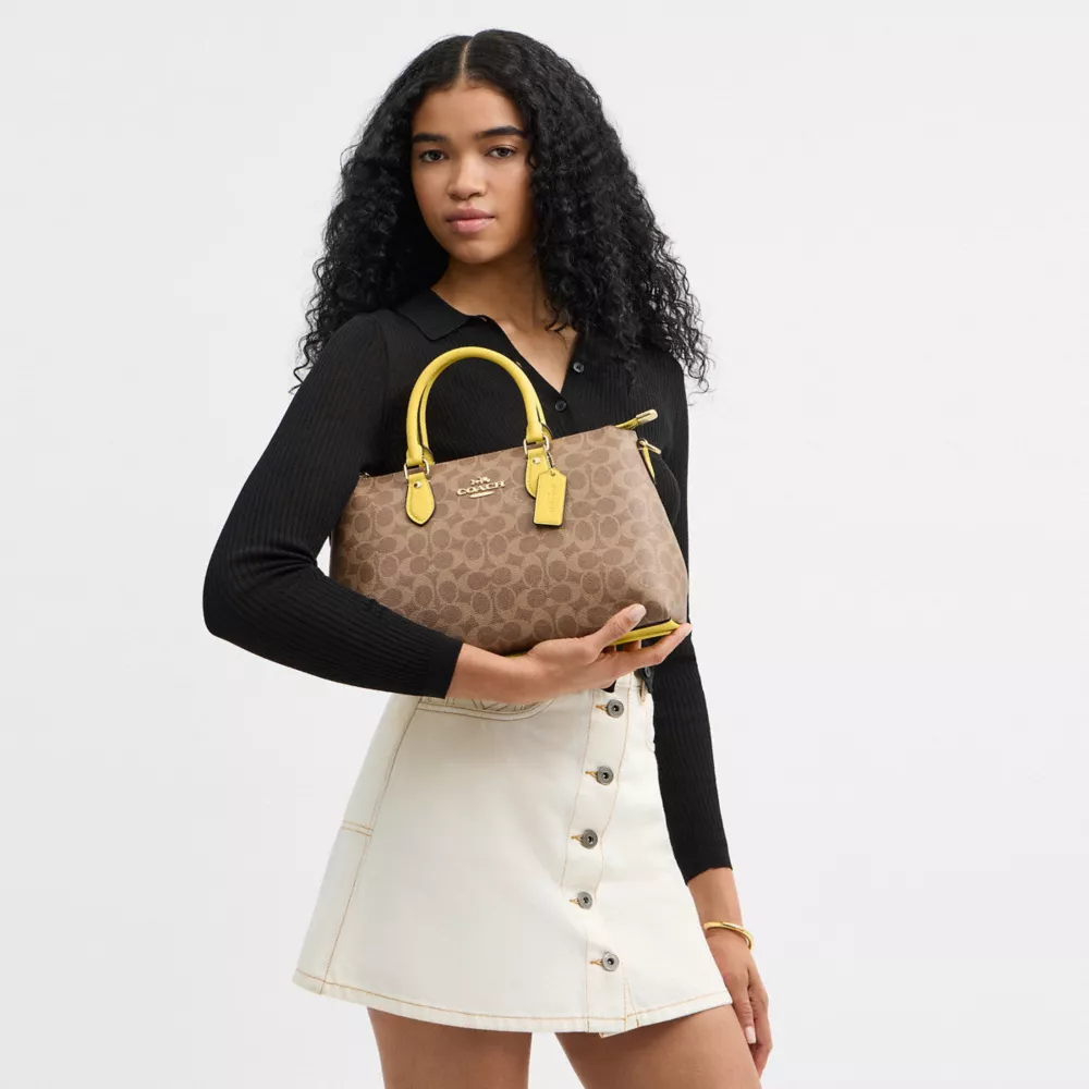 Сумка COACH Georgia Satchel Bag In Signature Canvas