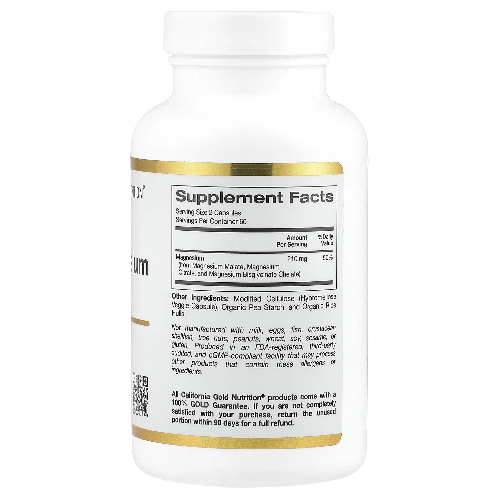 California Gold Nutrition, Triple Magnesium Complex, 120 растительных капсул