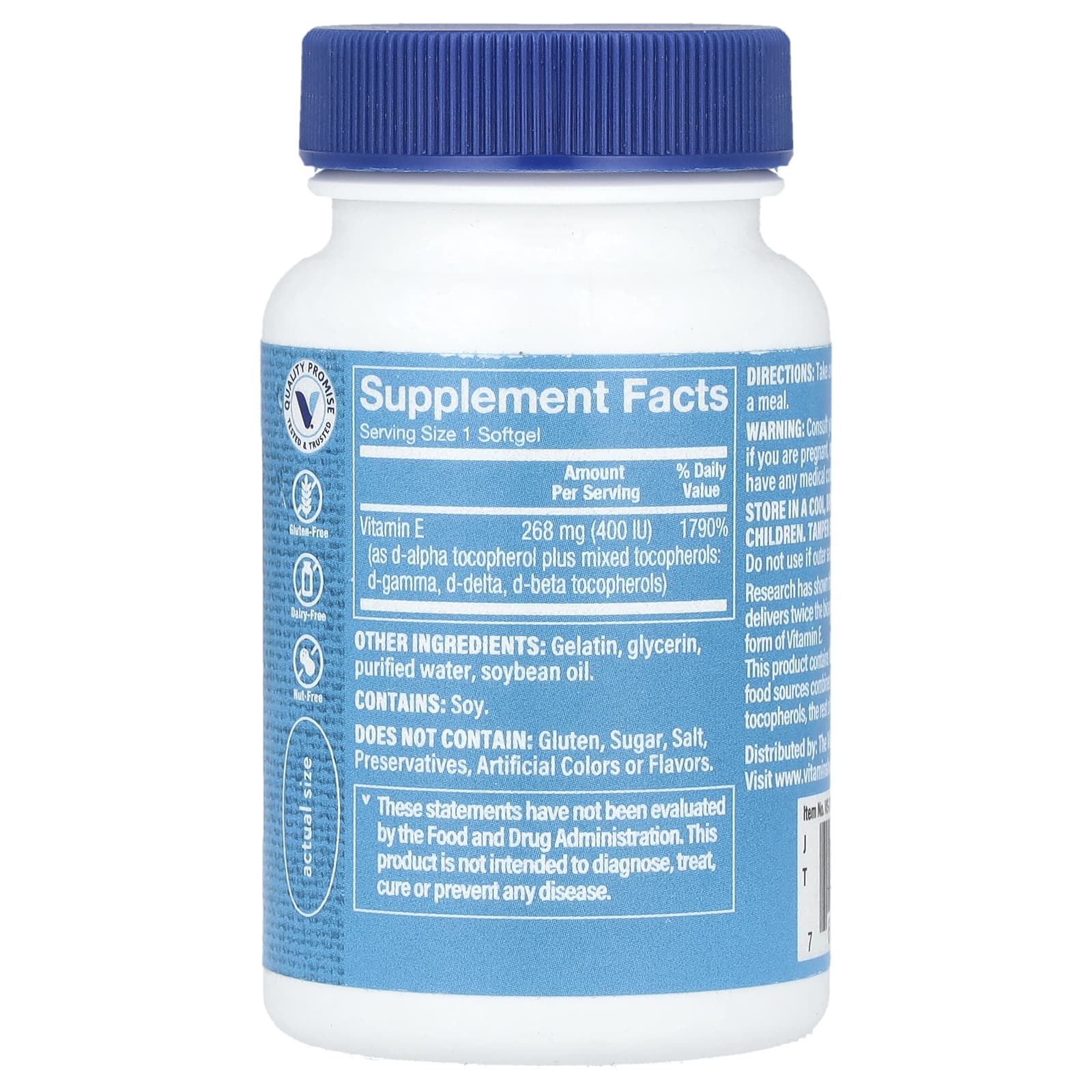 The Vitamin Shoppe, Витамин E, 268 мг (400 МЕ), 60 мягких таблеток