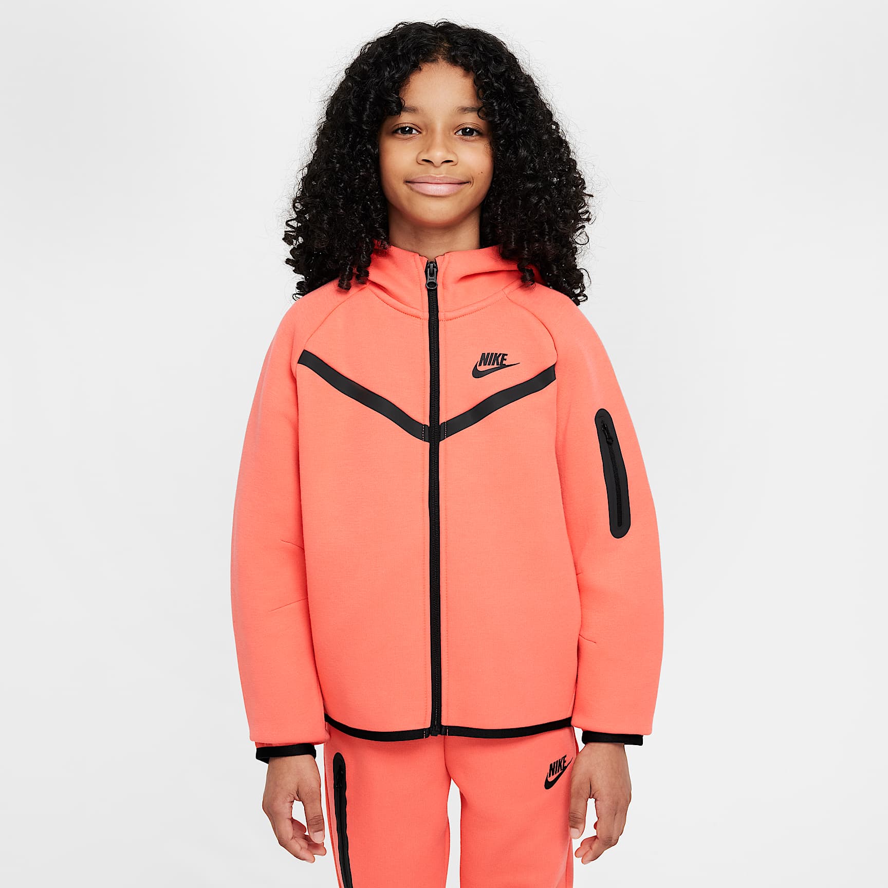 Nike Sportswear Tech Fleece Girls' Full-Zip Hoodie