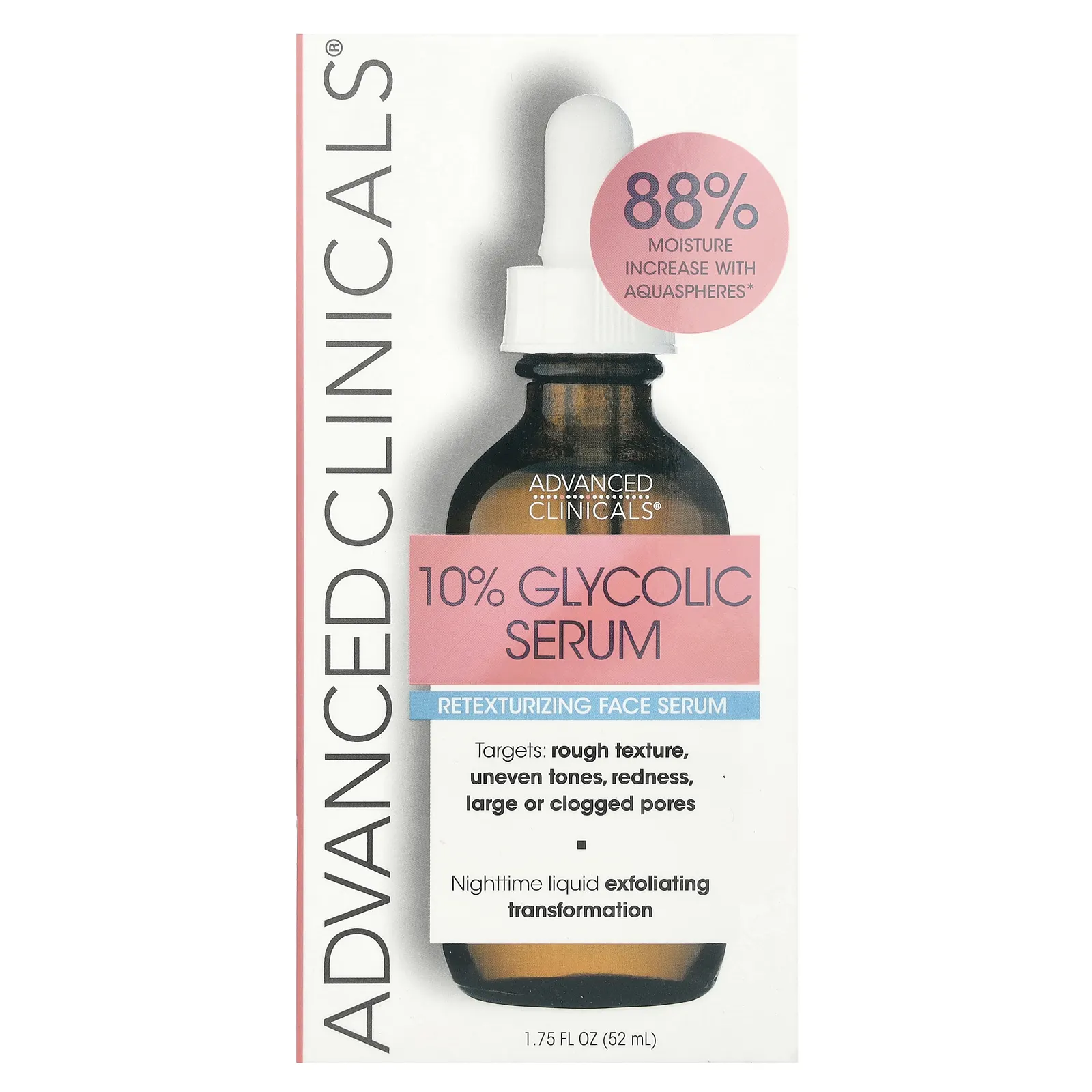 Advanced Clinicals, 10% гликолевая сыворотка, 52 мл (1,75 жидк. унций)