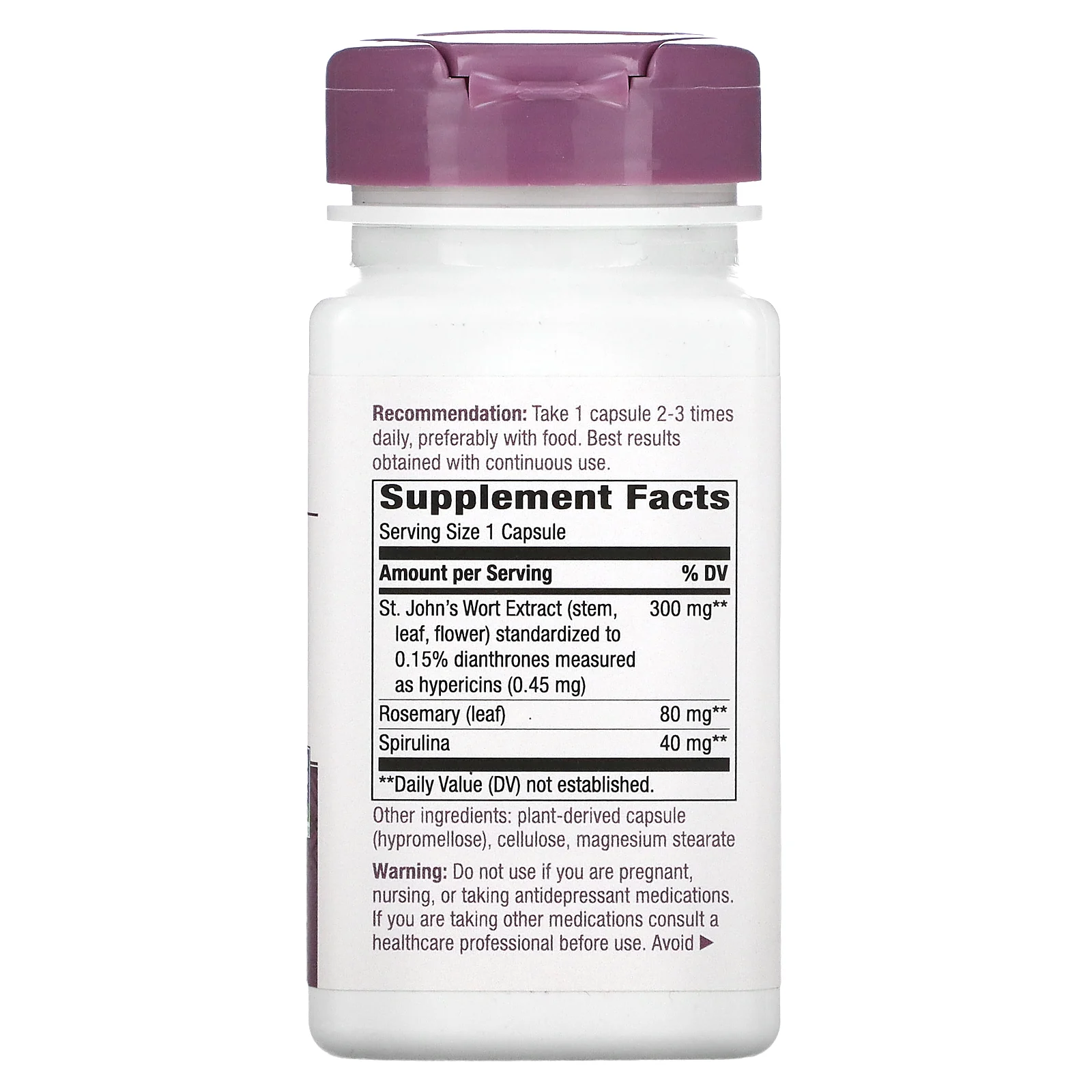 Nature's Way, Зверобой, 300 мг, 90 веганских капсул