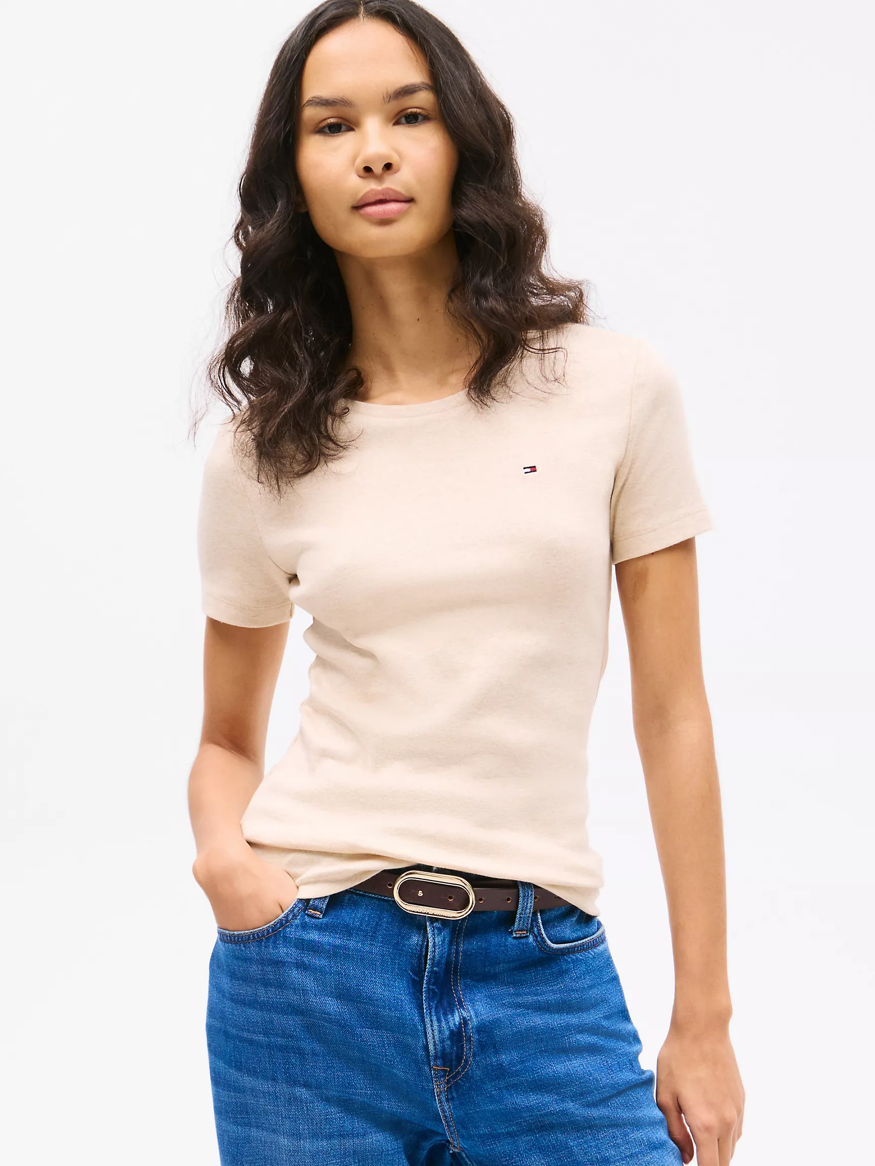 Женская футболка Tommy Hilfiger, Любимая футболка с круглым вырезом