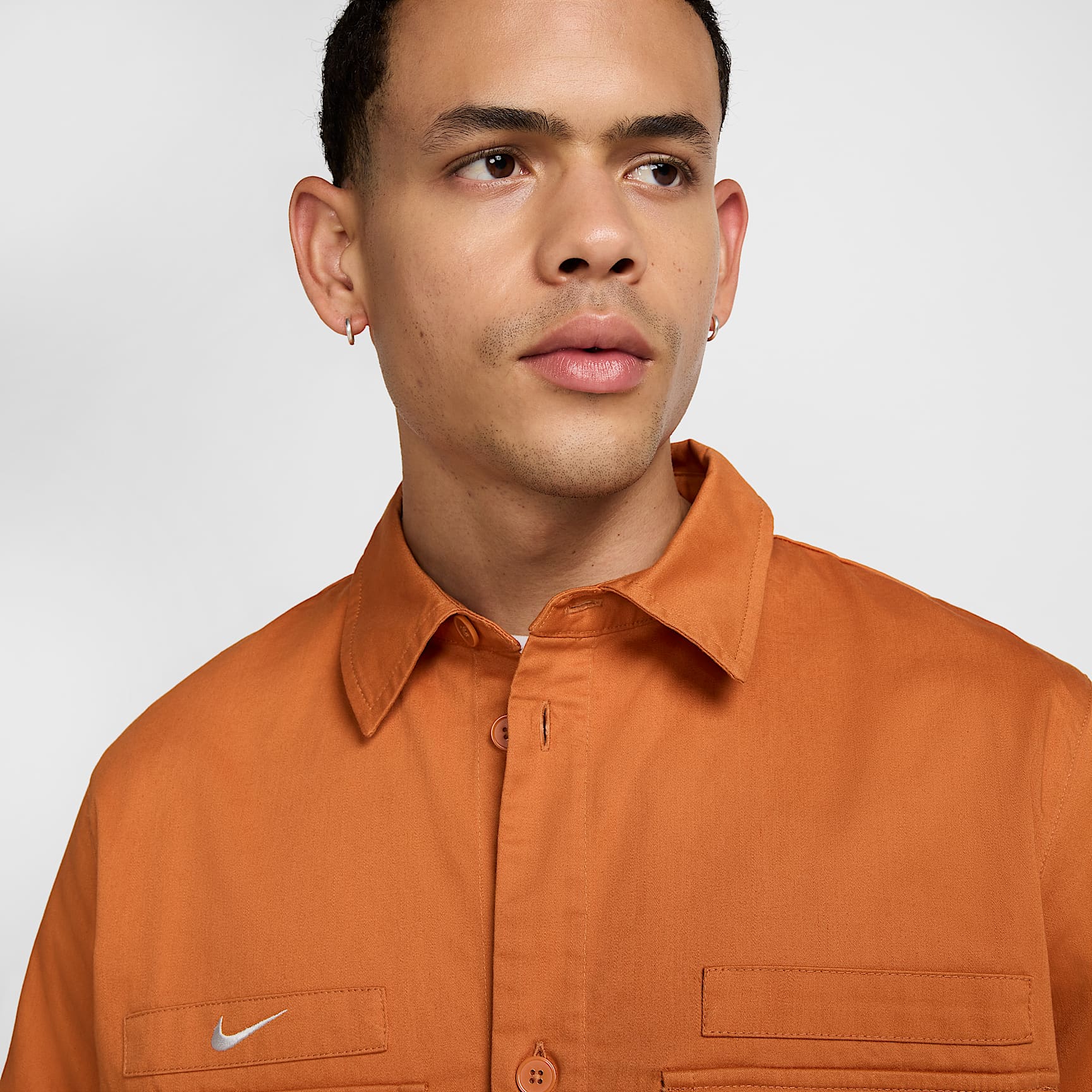 Club América Men's Nike Life Woven Military Short-Sleeve Button-Down Shirt