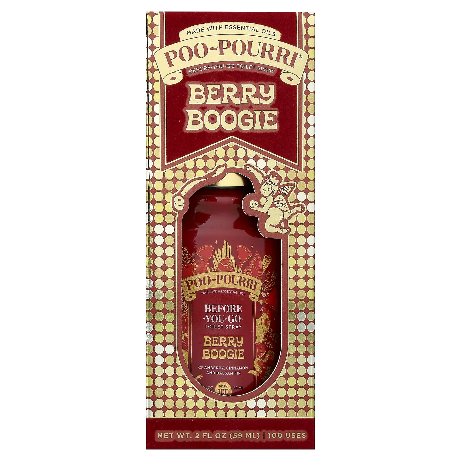 Poo-Pourri, Before-You-Go®, спрей-освежитель для туалета, с ягодным вкусом, 59 мл (2 жидк. унции)