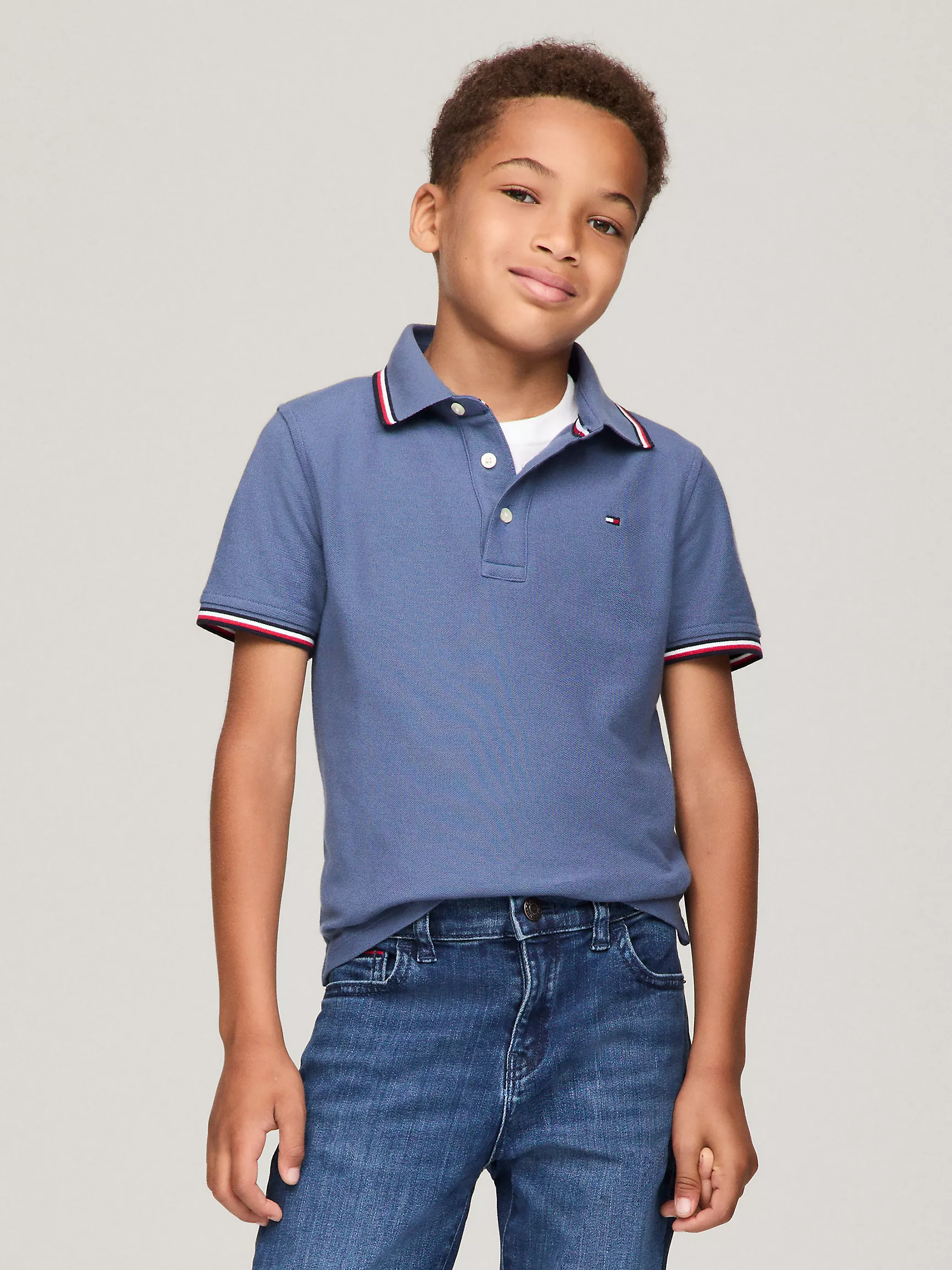 Рубашка-поло для мальчиков Tommy Hilfiger, Детское поло с коротким рукавом и влагоотводящей технологией Tommy