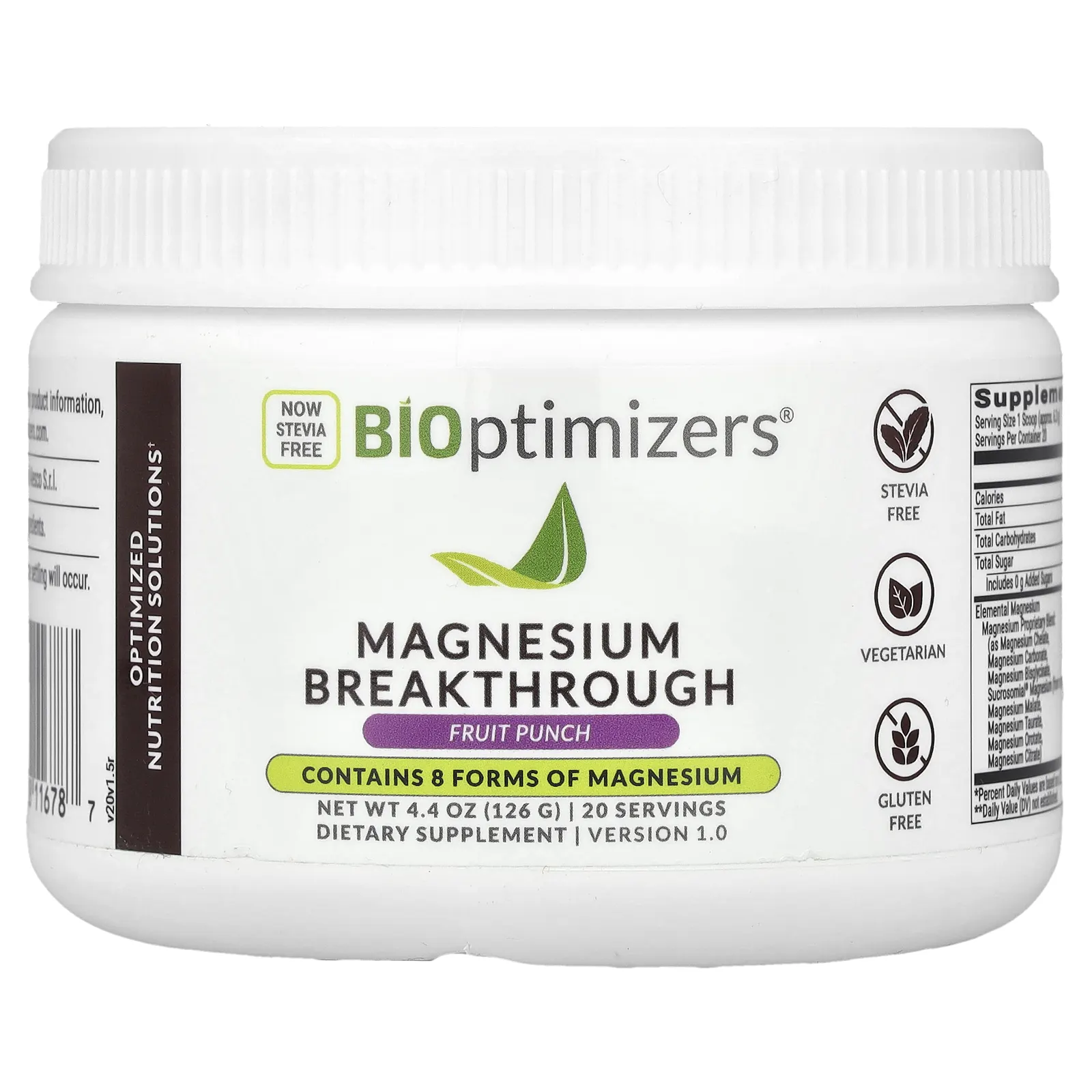 BIOptimizers, Magnesium Breakthrough, Fruit Punch, 126 г (4,4 унции)