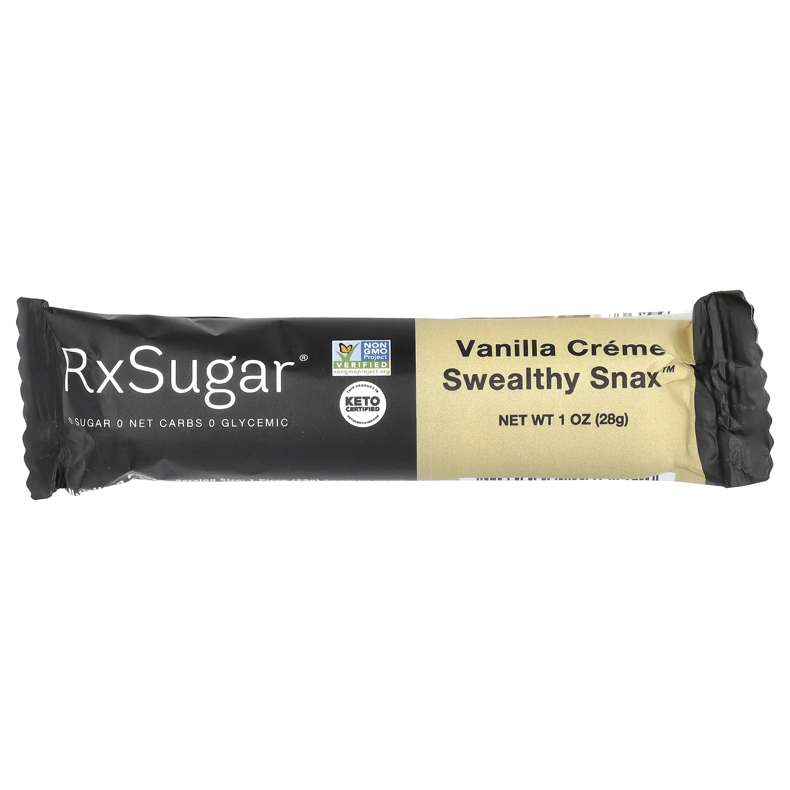 RxSugar, Swealthy Snax, батончики, ванильный крем, 8 пакетиков по 28 г (1 унция)