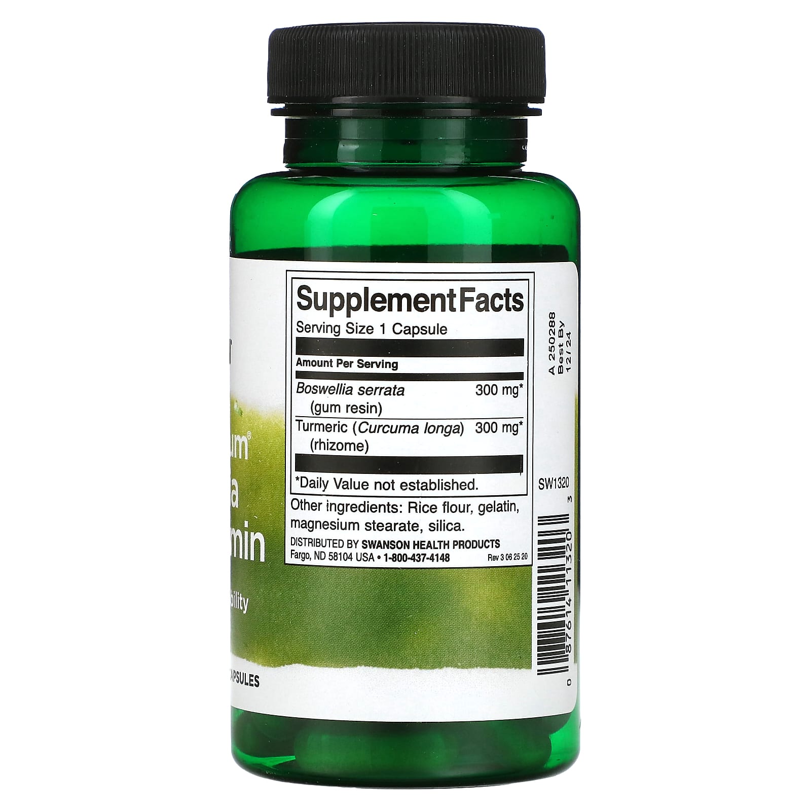 Swanson, Босвеллия и куркумин полного спектра, 300 мг, 60 капсул