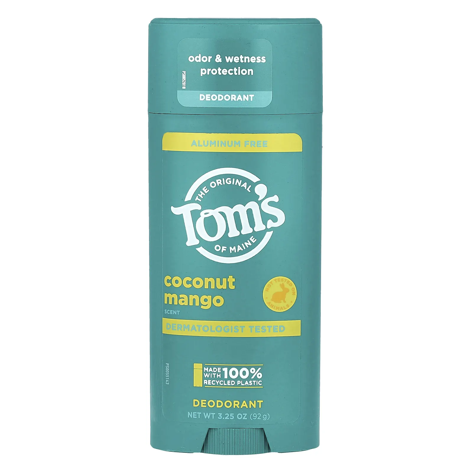 Tom's of Maine, дезодорант без алюминия, кокос и манго, 92 г (3,25 унции)