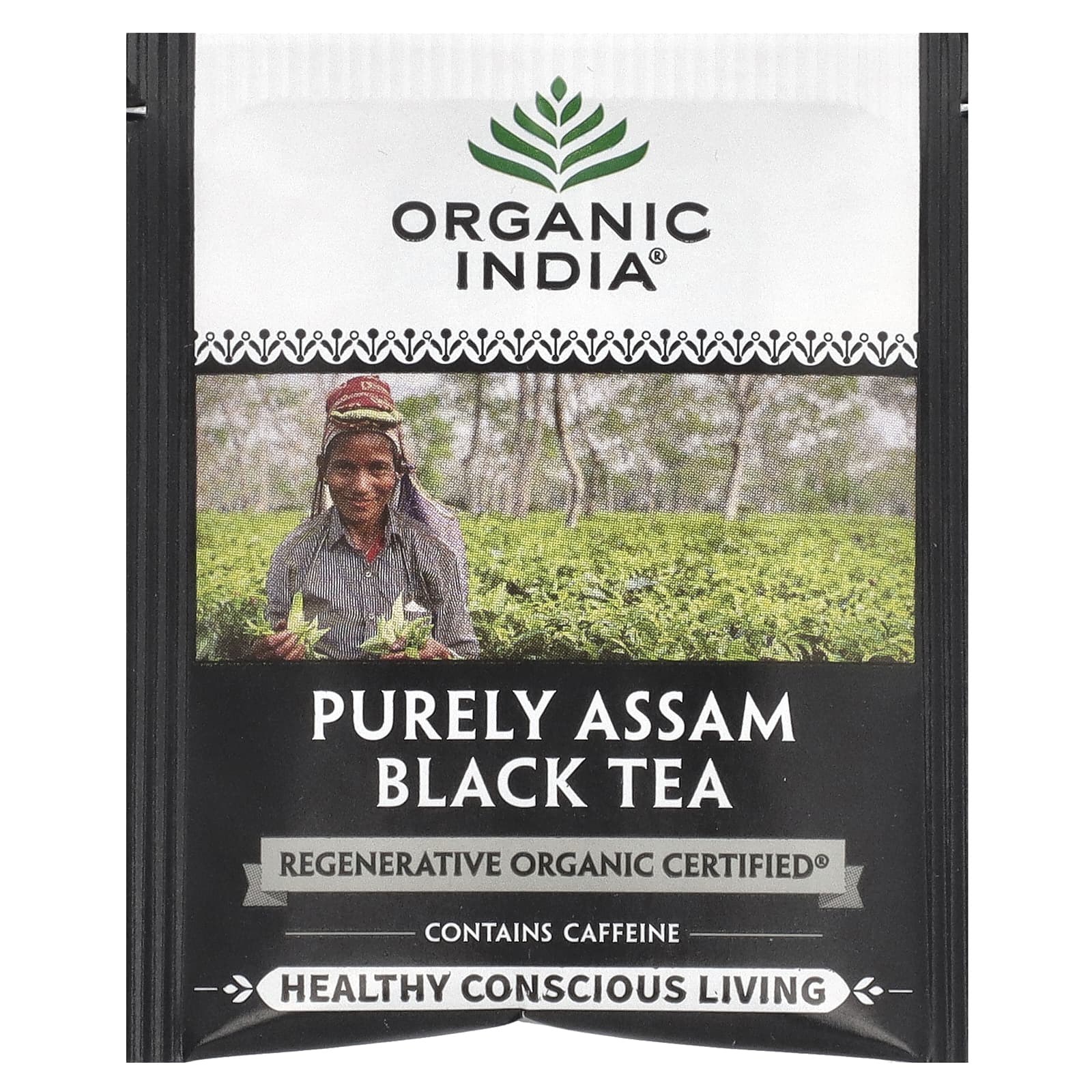 Organic India, Черный чай Purely Assam, 18 пакетиков для заваривания, 32,4 г (1,14 унции)