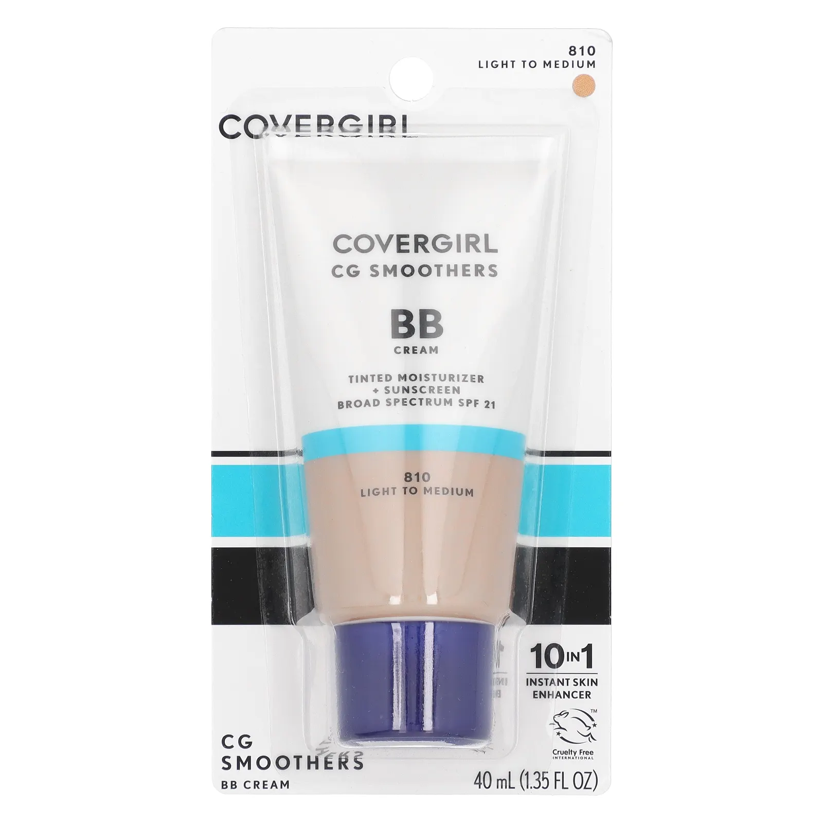 Covergirl, CG Smoothers, BB-крем, SPF 21, оттенок 810 от светлого до среднего, 40 мл (1,35 жидк. унции)