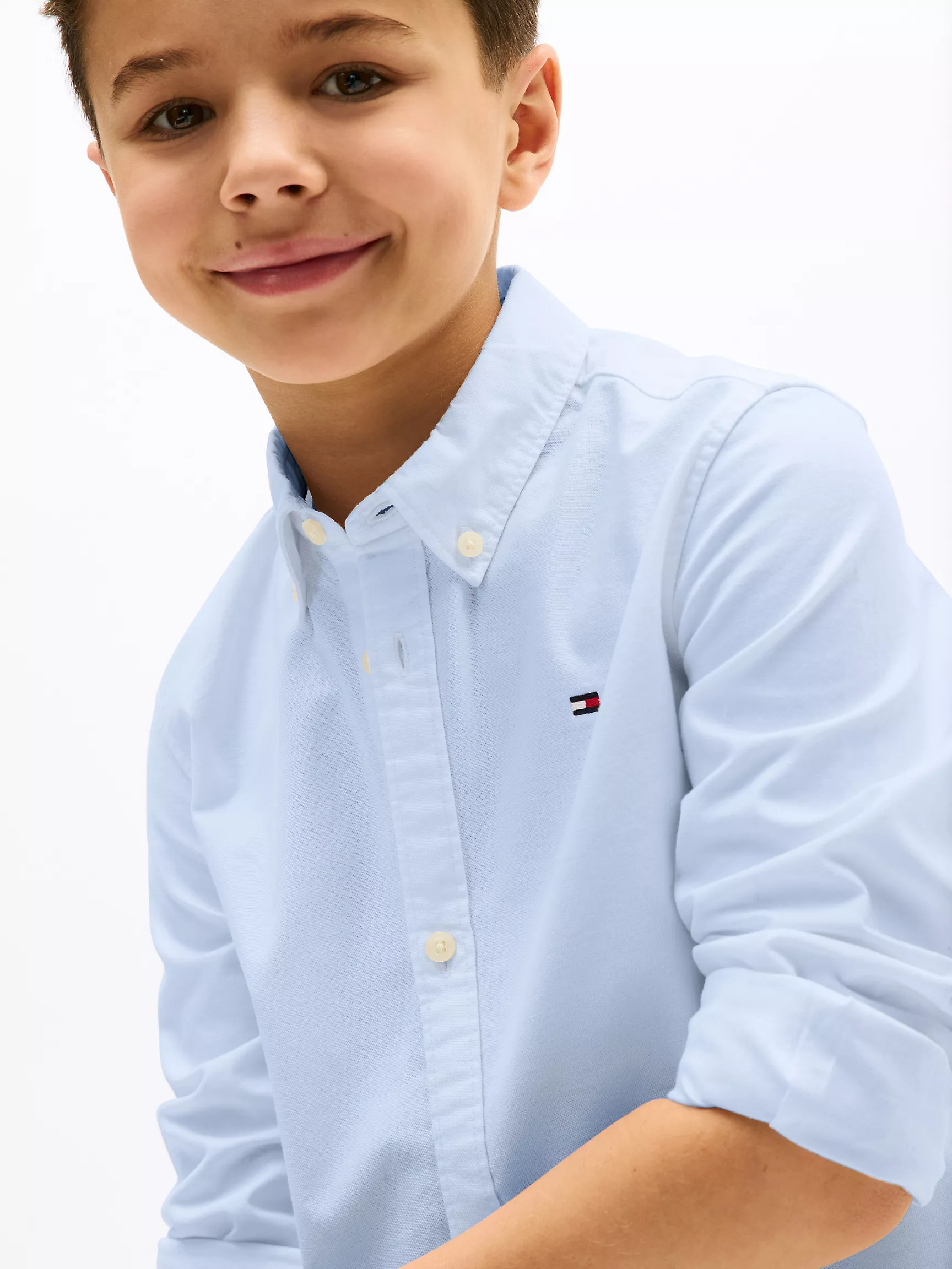 Рубашка для мальчика Tommy Hilfiger, Детская эластичная рубашка из оксфорда
