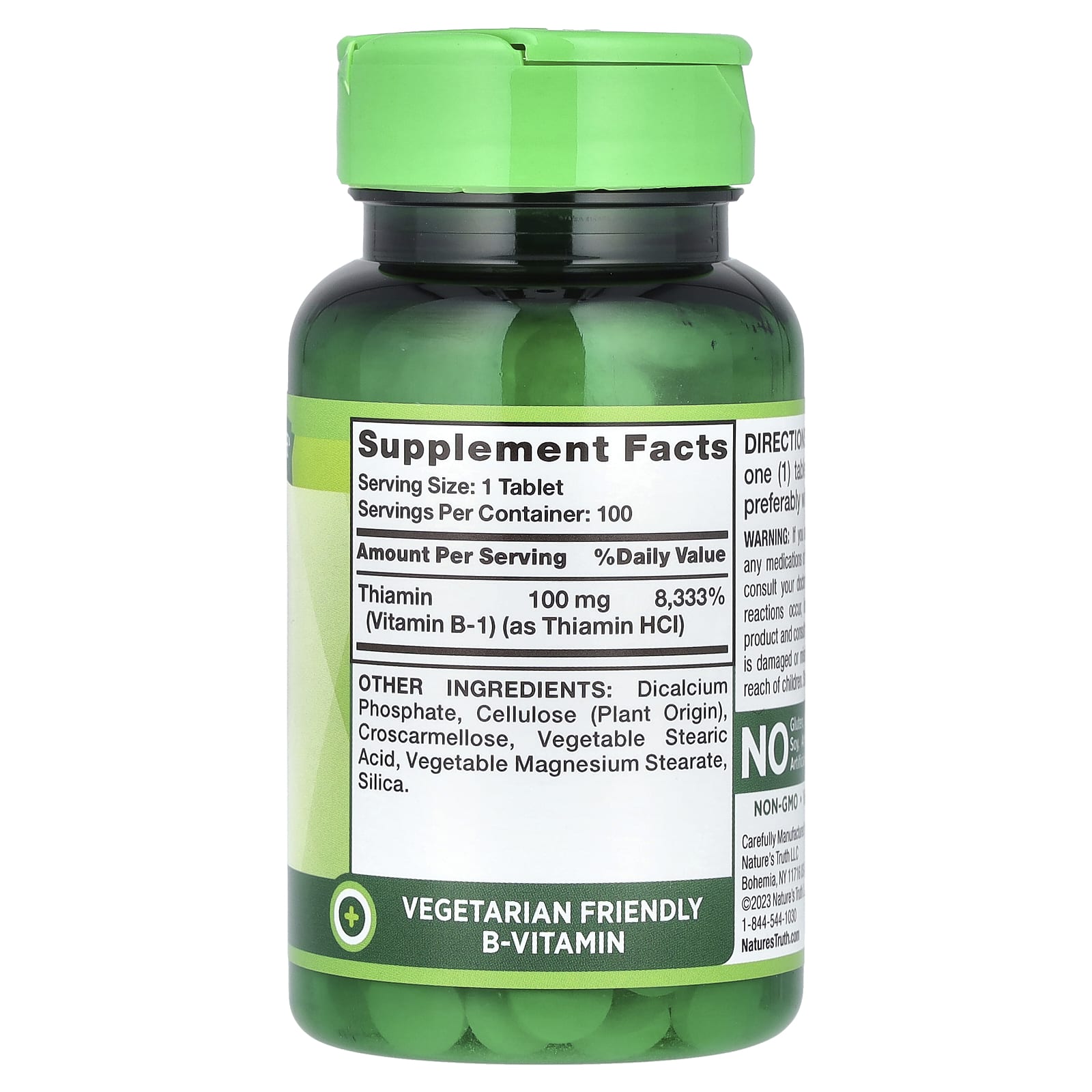 Nature's Truth, Витамин B-1, 100 мг, 100 таблеток