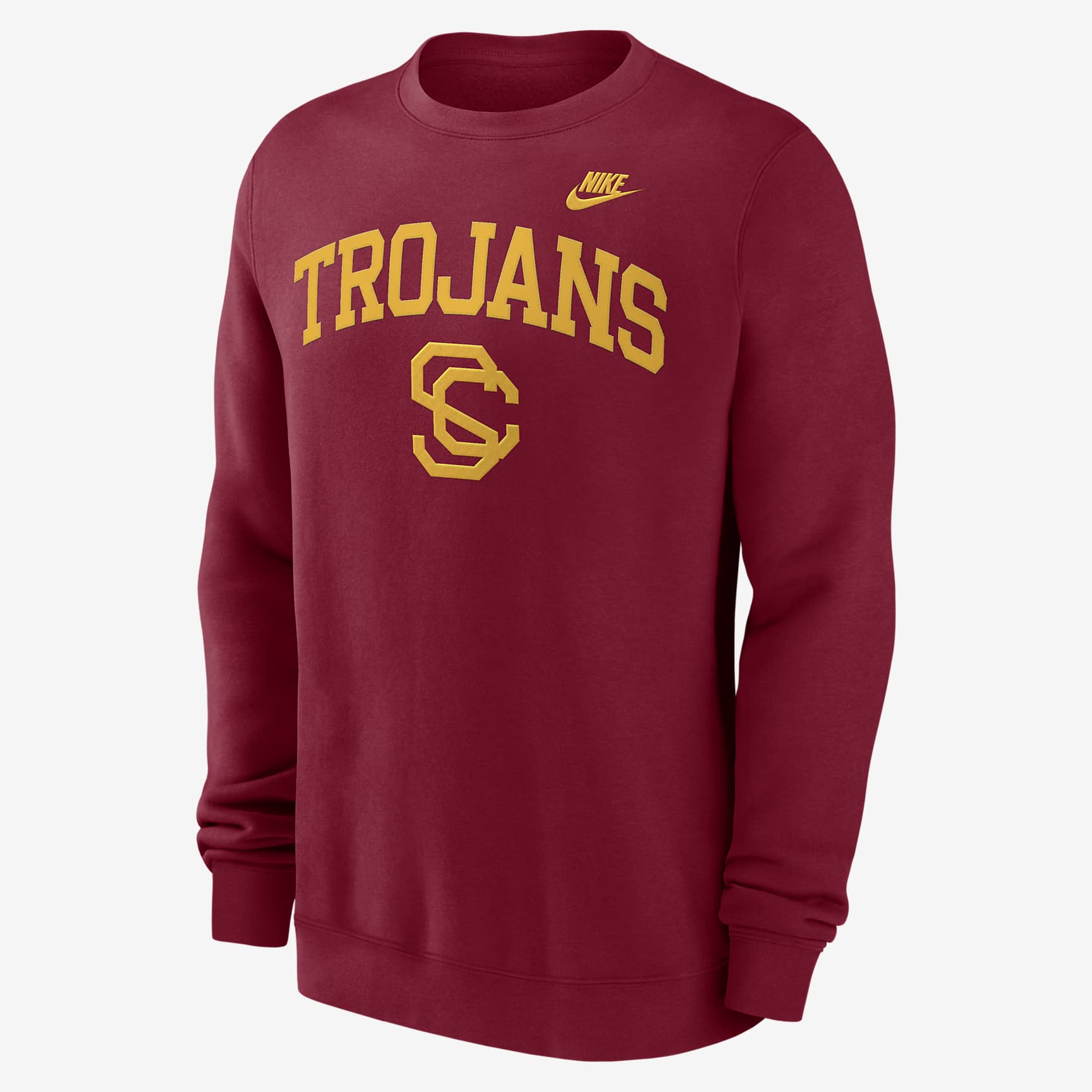 USC Trojans Legacy Classic Arch Over Logo Men's Nike College Pullover Crew