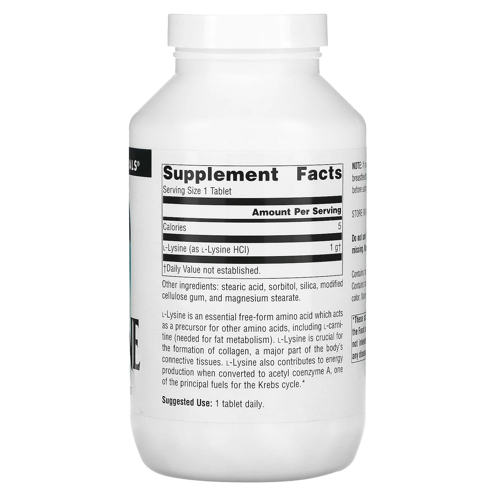 Source Naturals, L-лизин, 1000 мг, 200 таблеток