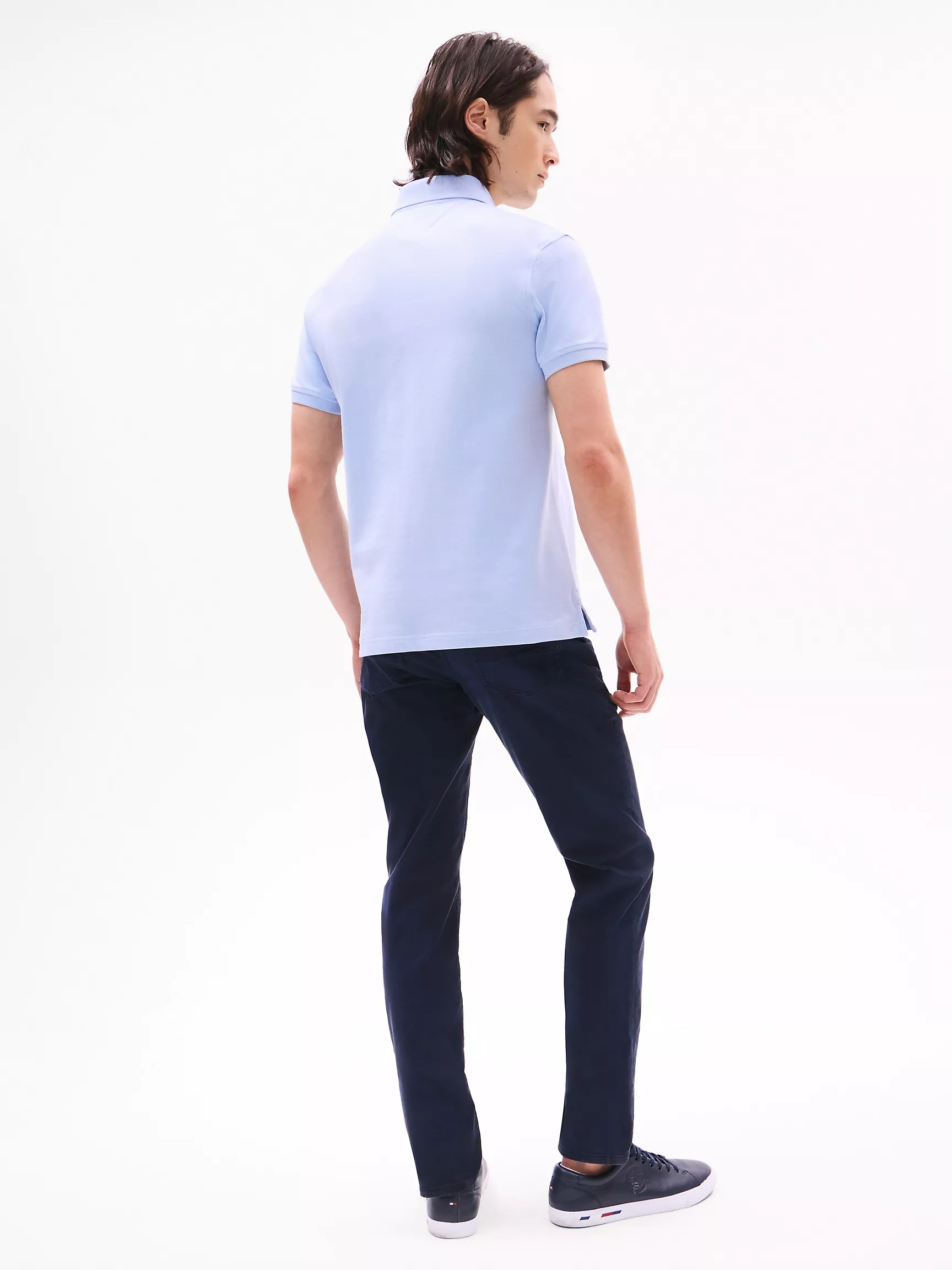 Мужское поло Tommy Hilfiger, Приталенное эластичное поло из пике