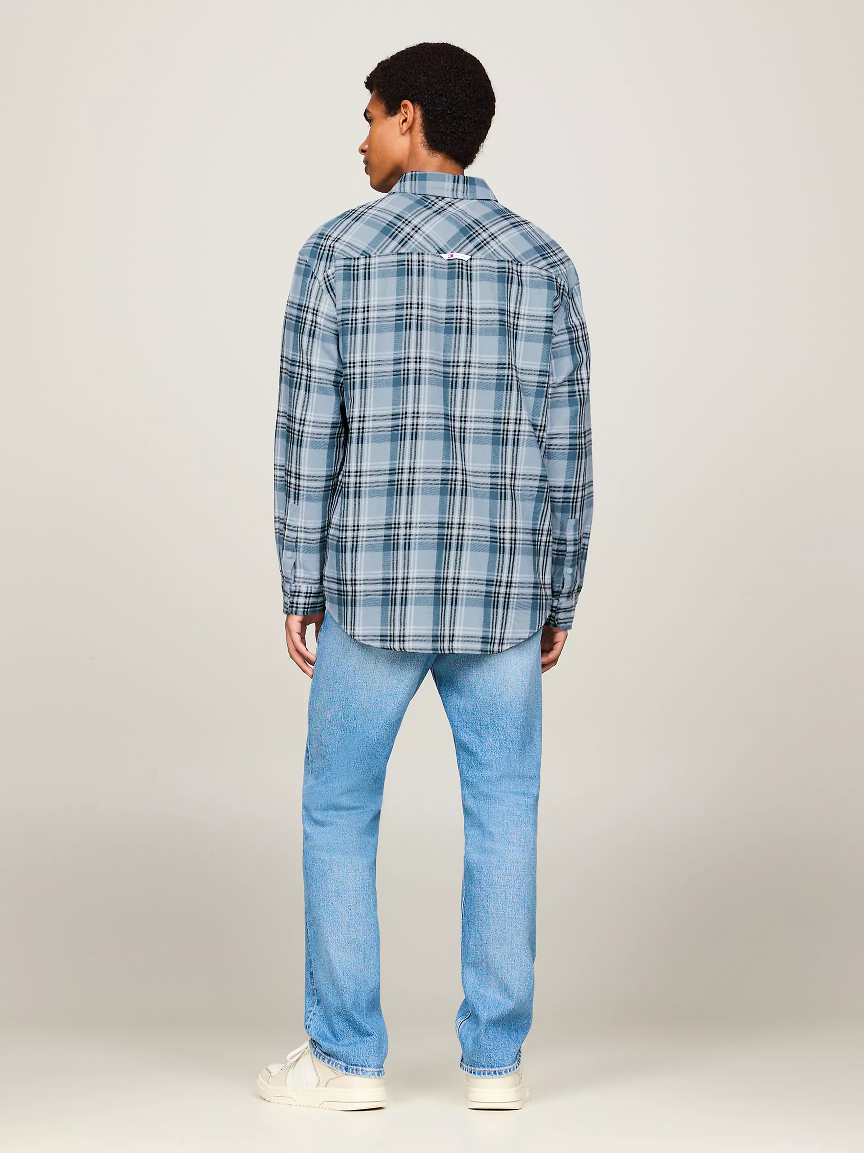 Мужская рубашка Tommy Hilfiger, Свободная клетчатая рубашка TJ с мягкой фактурой