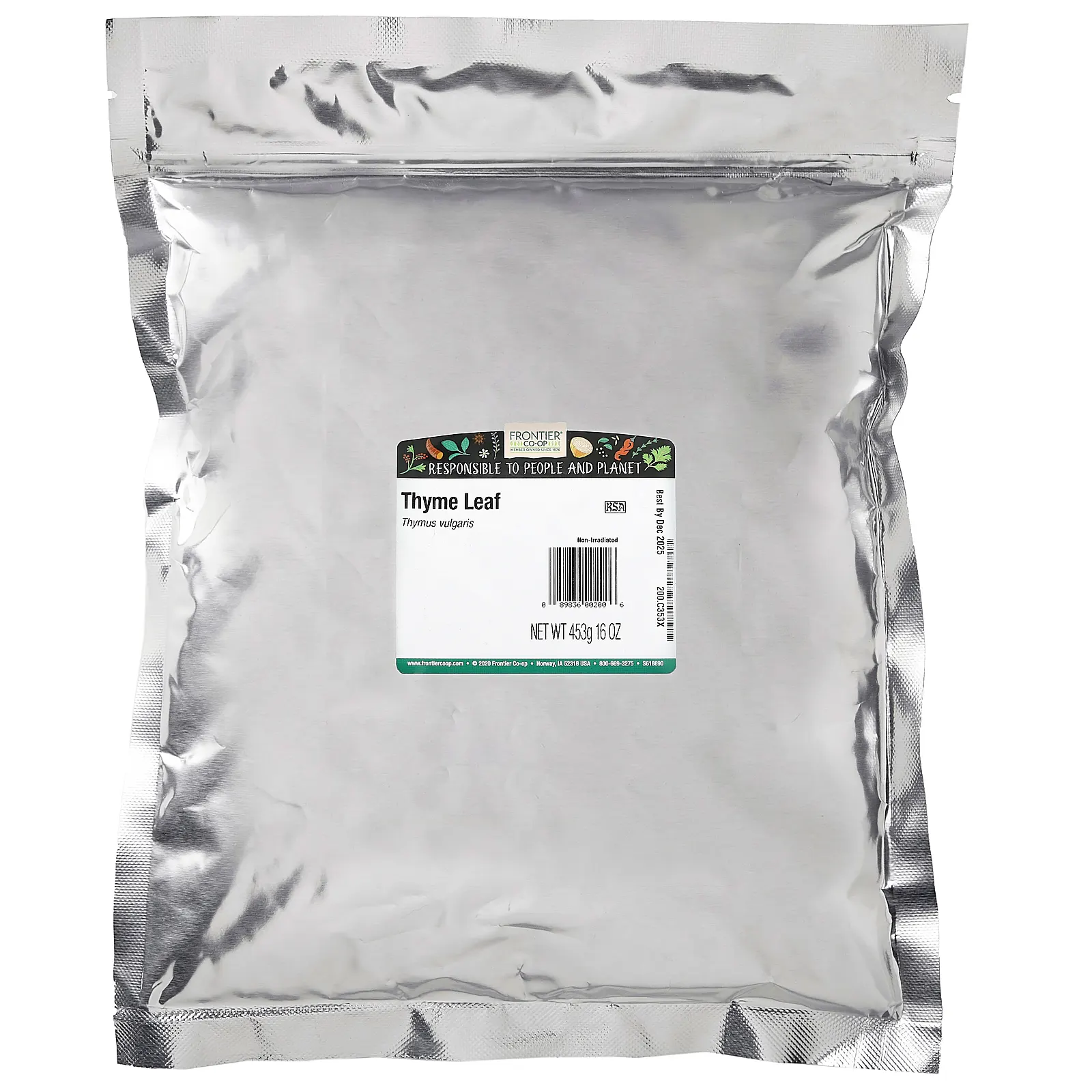 Frontier Co-op, листья чабреца, 453 г (16 унций)