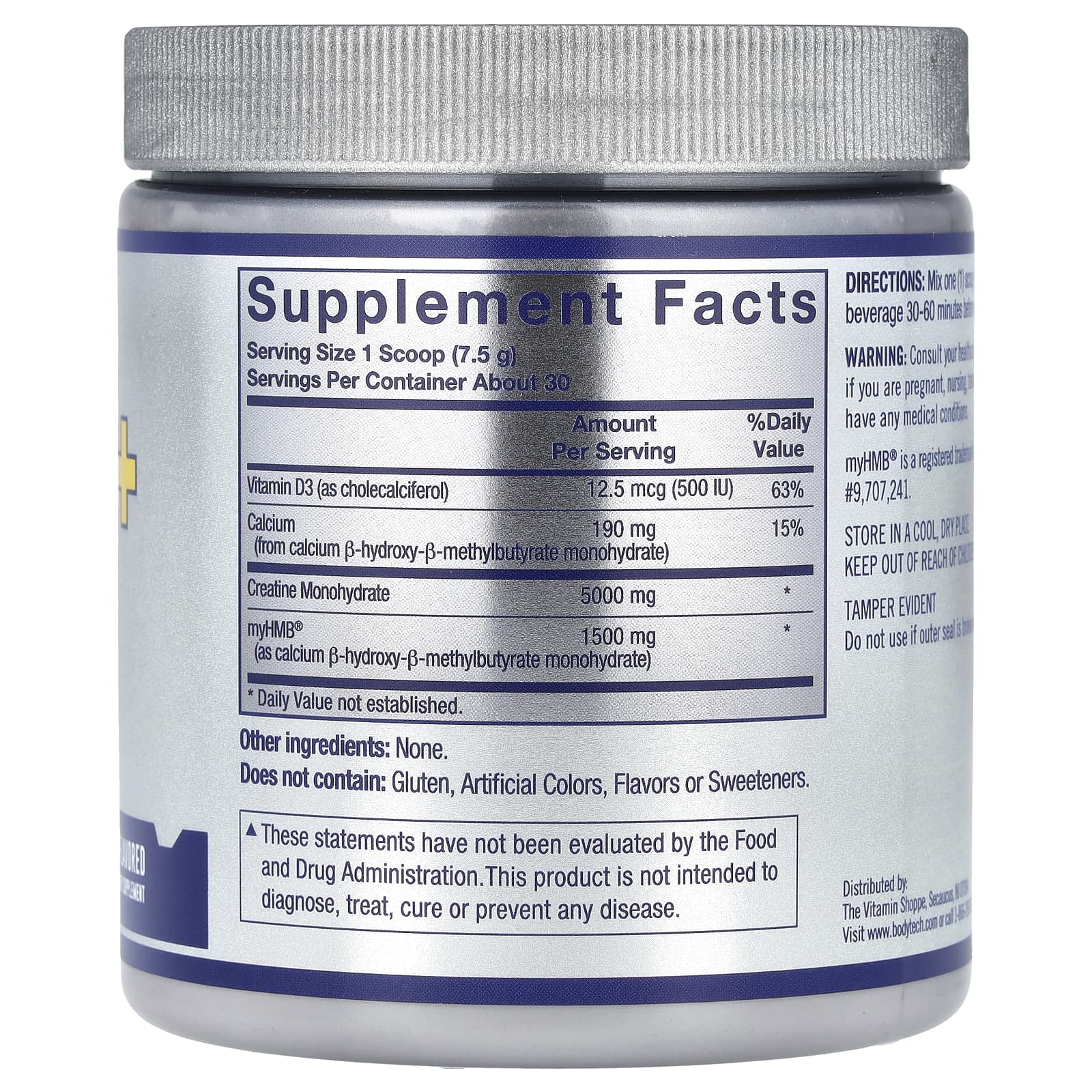 BodyTech, Elite, креатин и HMB, без добавок, 225 г (7,94 унции)