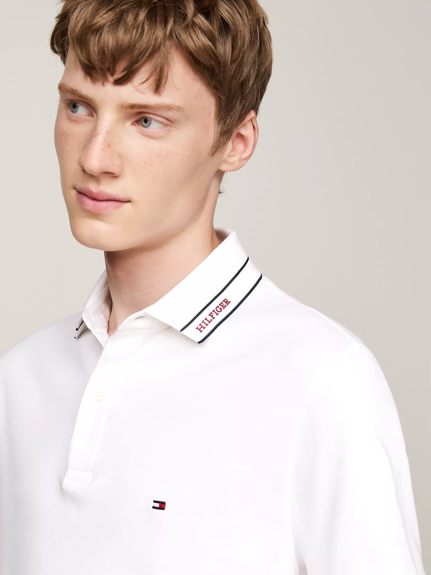 Мужское поло Tommy Hilfiger, Поло стандартного кроя из ткани Interlock с логотипом Monotype