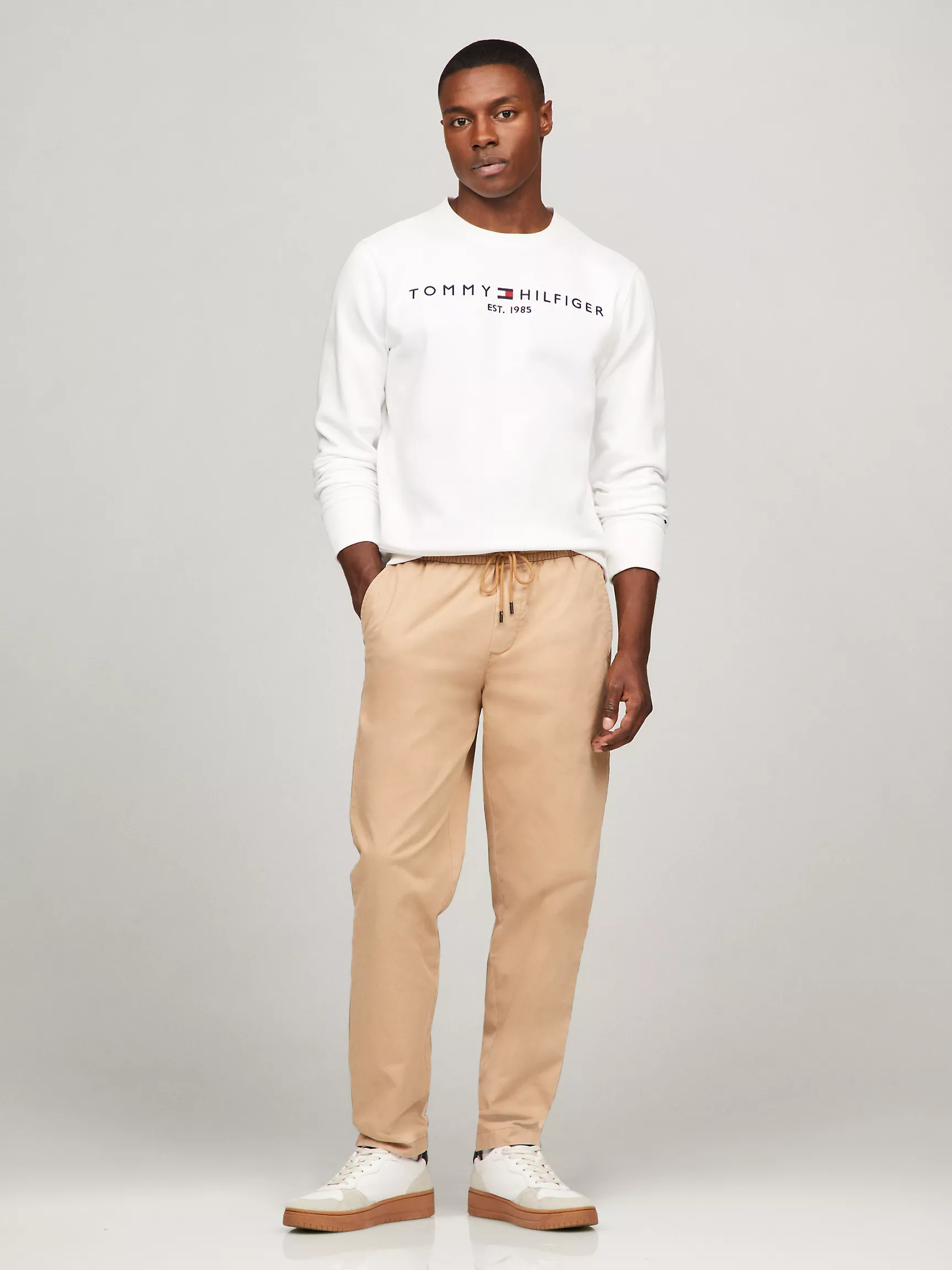 Мужская толстовка Tommy Hilfiger, Свитшот с вышитым логотипом Tommy