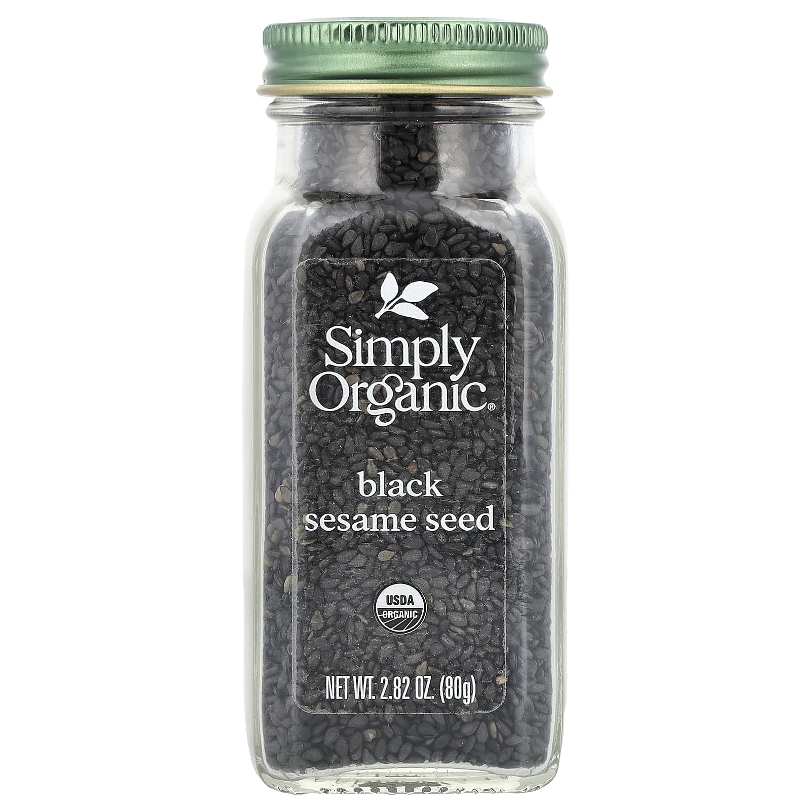 Simply Organic, Семена черного кунжута, 80 г (2,82 унции)